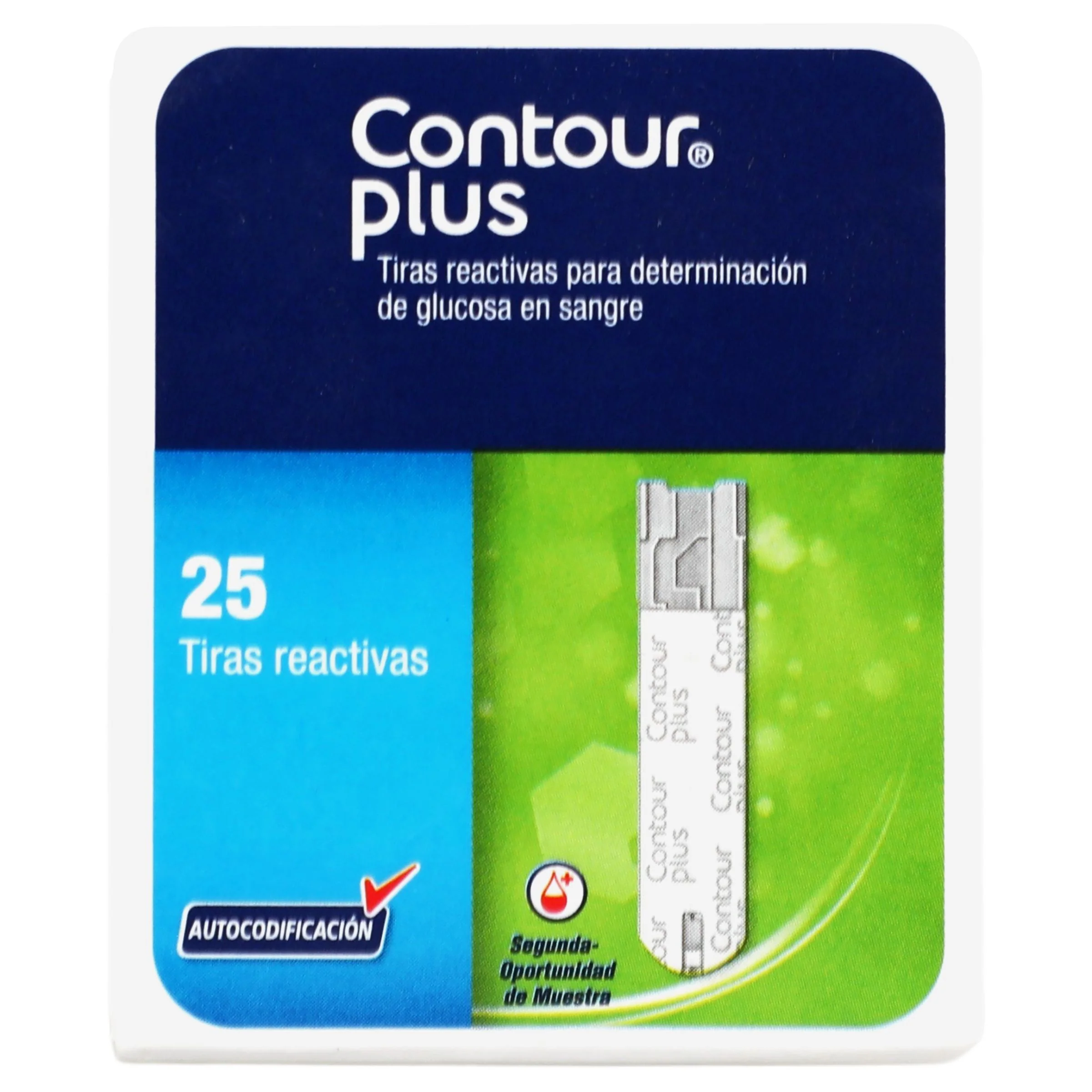 Contour Plus Tiras Reactivas Con 25 Piezas