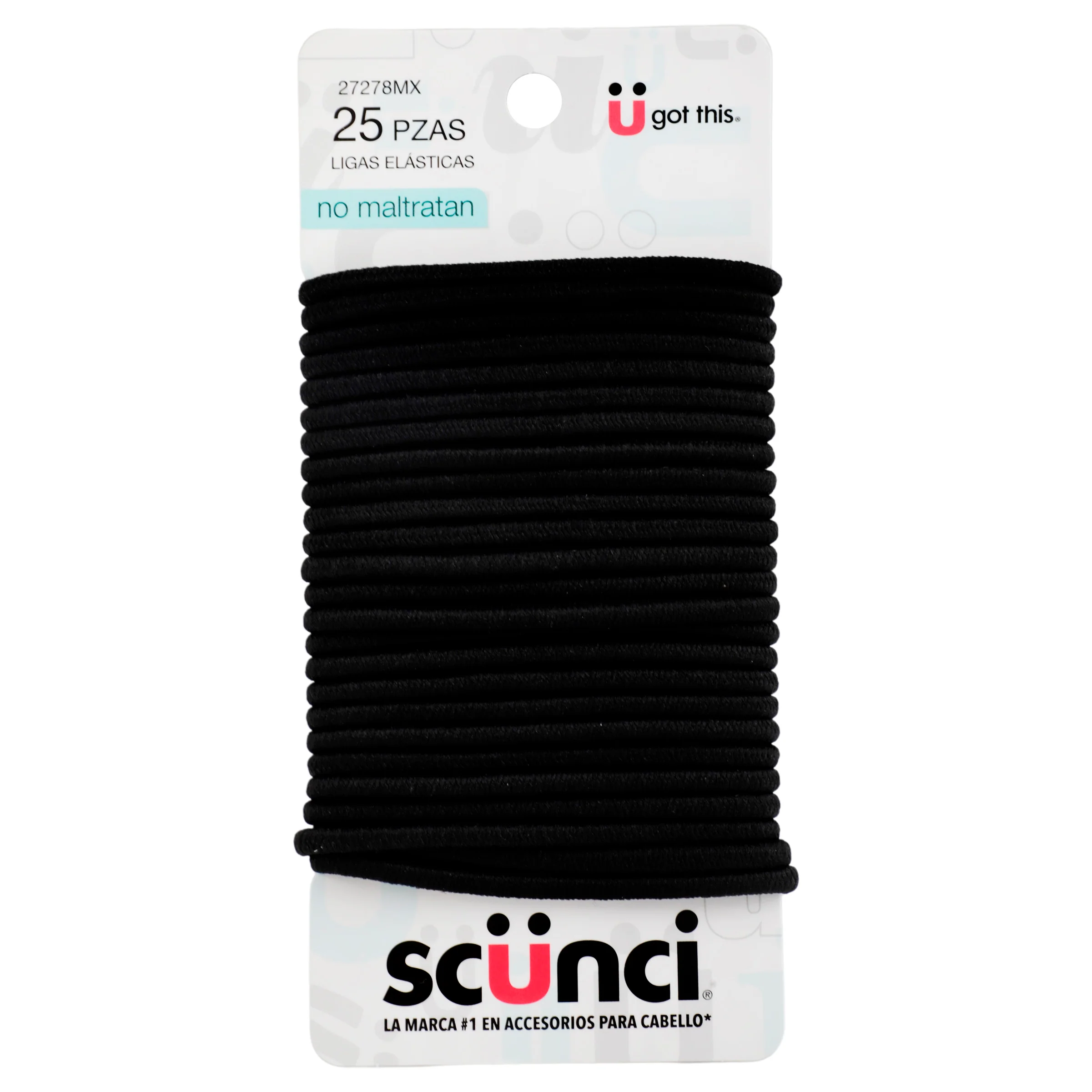 Ligas Para Cabello Negro Con 10 Piezas