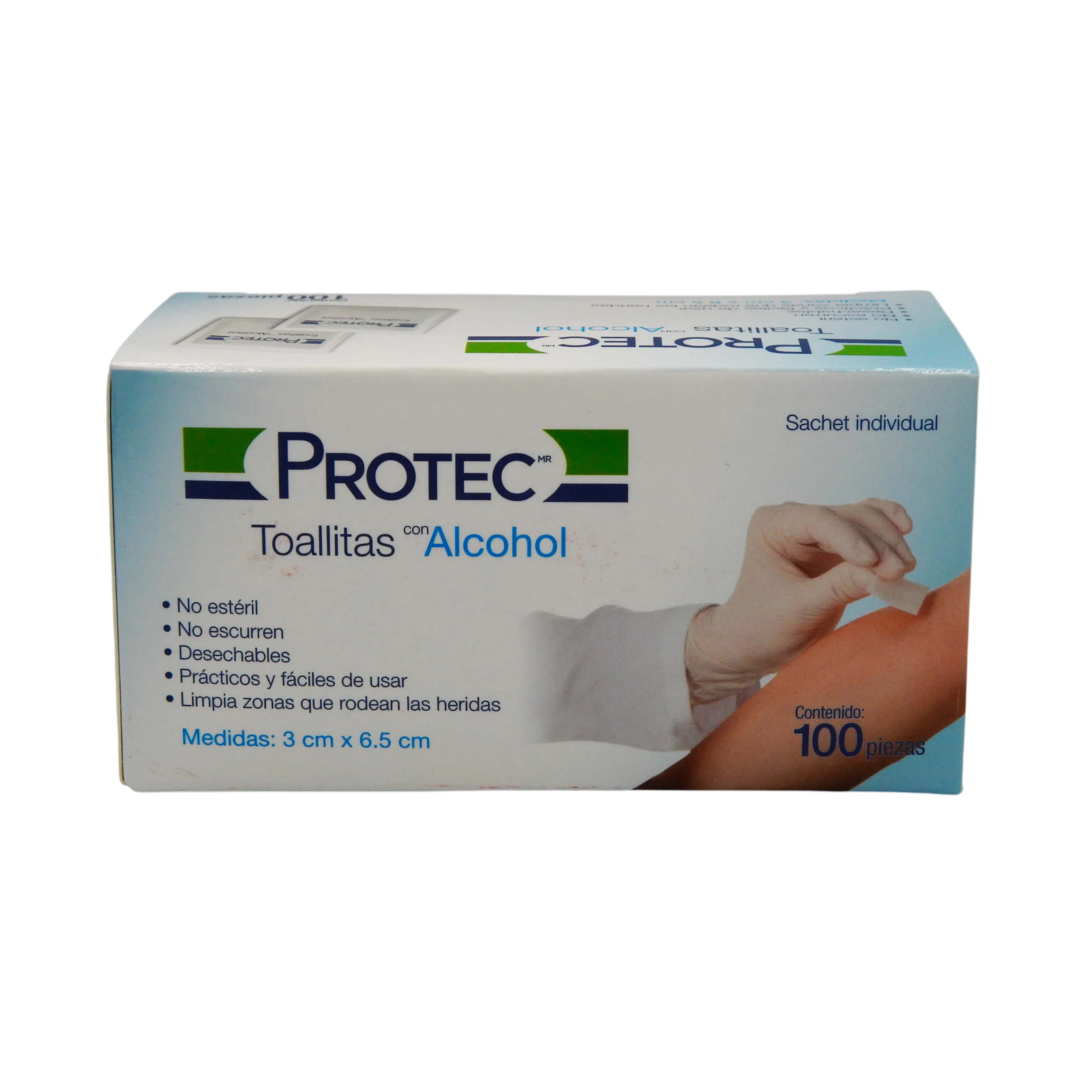 Toallitas Con Alcohol Protec Con 100 Pzas - Image 2