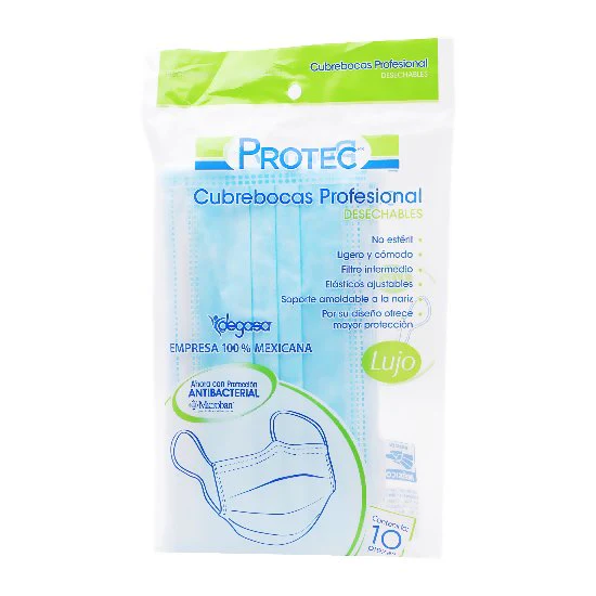Cubre Bocas Profesional Lujo Con 10 Piezas