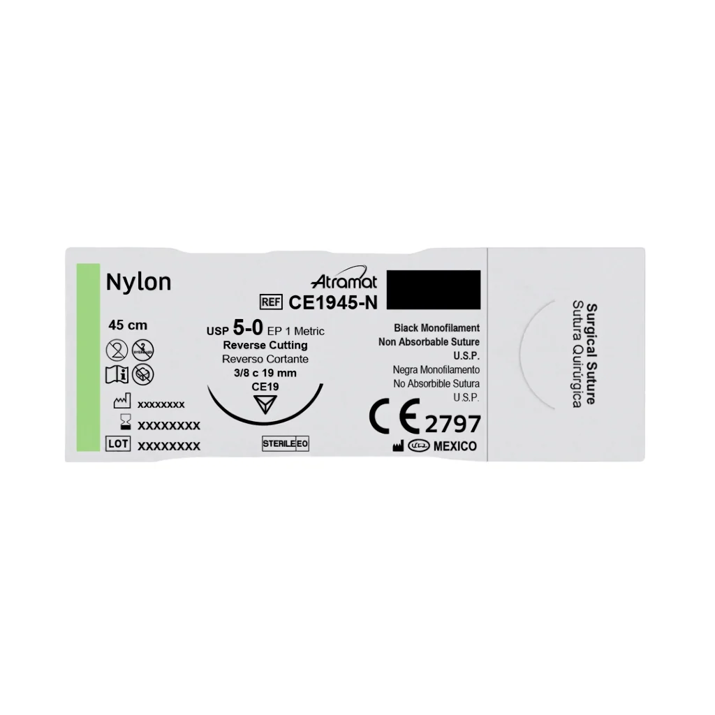 Nylon 5-0 Ce1945-N 19 Mm Atramat