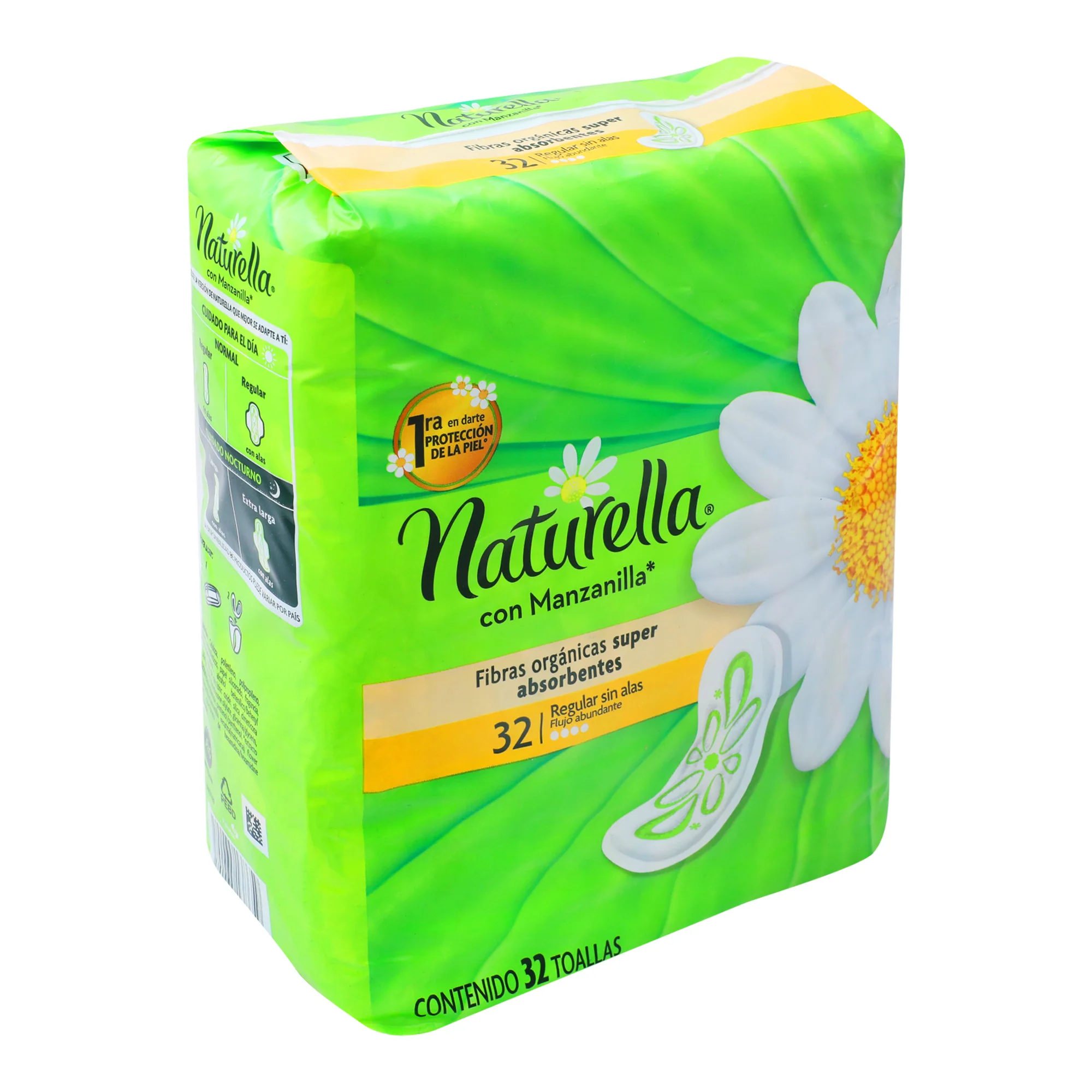 Toallas Sanitarias Natur Manzanilla Reg Sin Alas 32 Pza