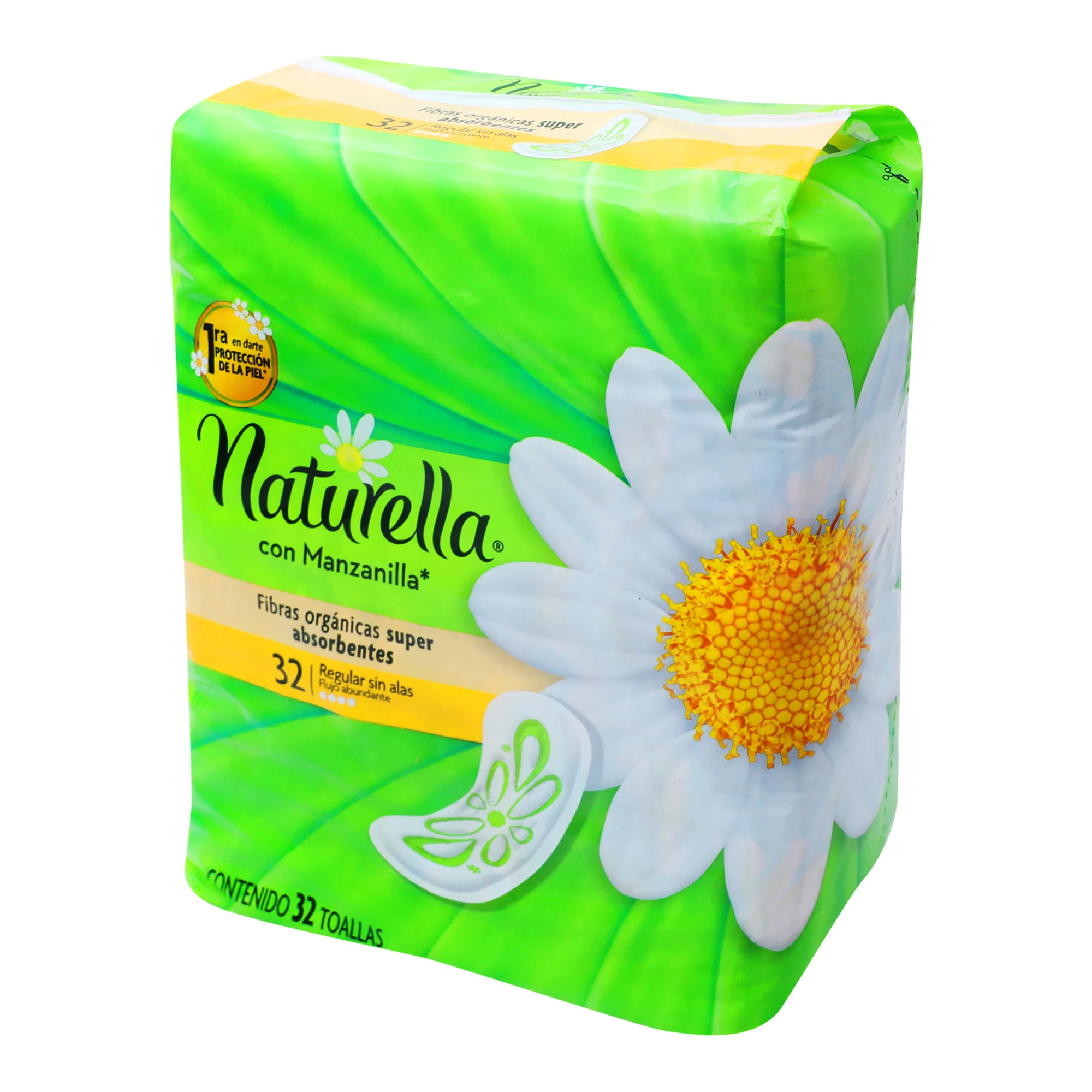 Toallas Sanitarias Natur Manzanilla Reg Sin Alas 32 Pza - Image 2
