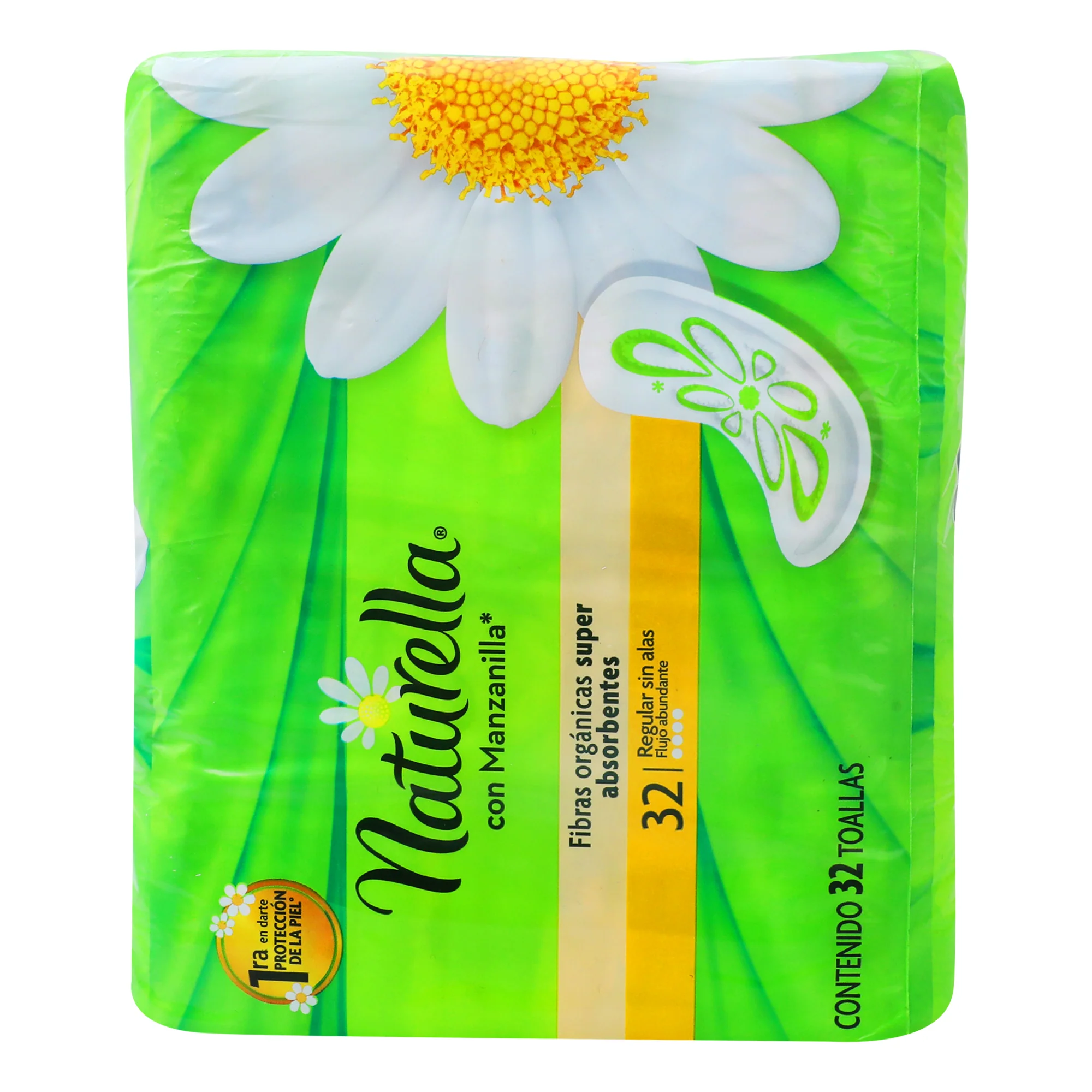 Toallas Sanitarias Natur Manzanilla Reg Sin Alas 32 Pza - Image 3