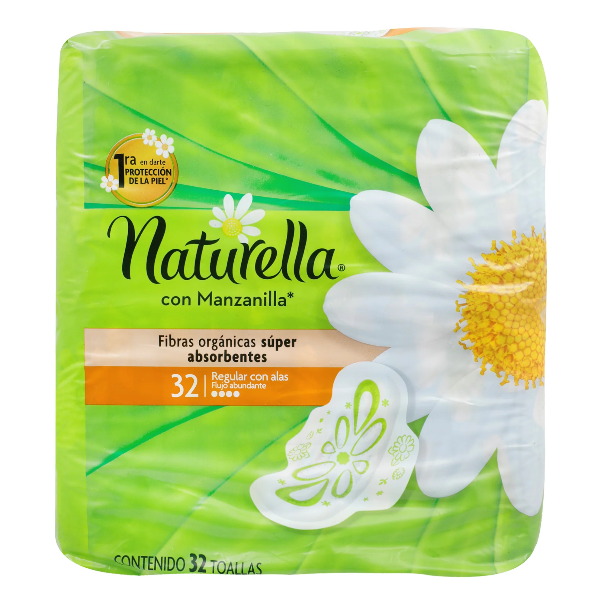 Toallas Sanitarias Natur Manzanilla Reg Con A 32 Piezas - Image 2