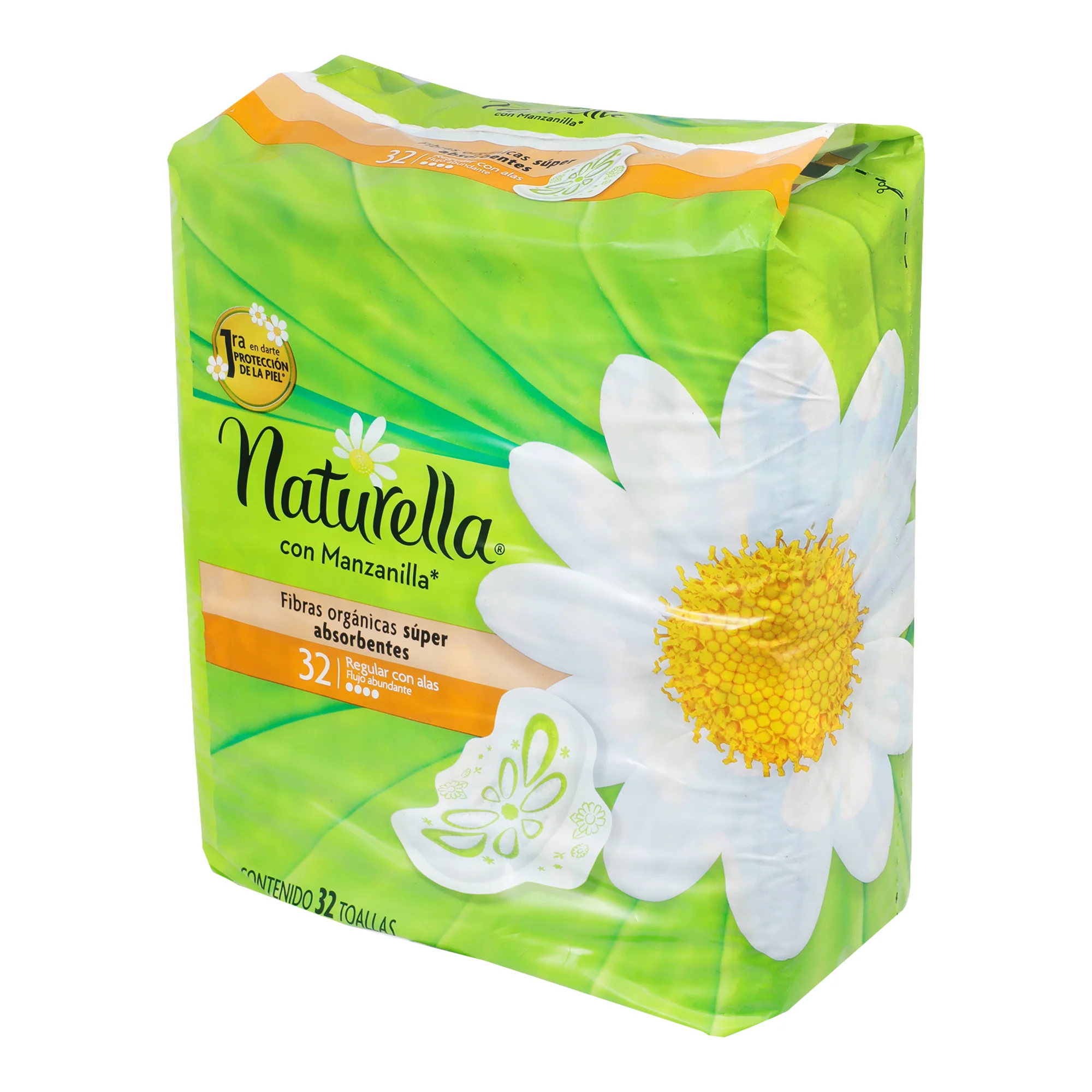 Toallas Sanitarias Natur Manzanilla Reg Con A 32 Piezas - Image 3