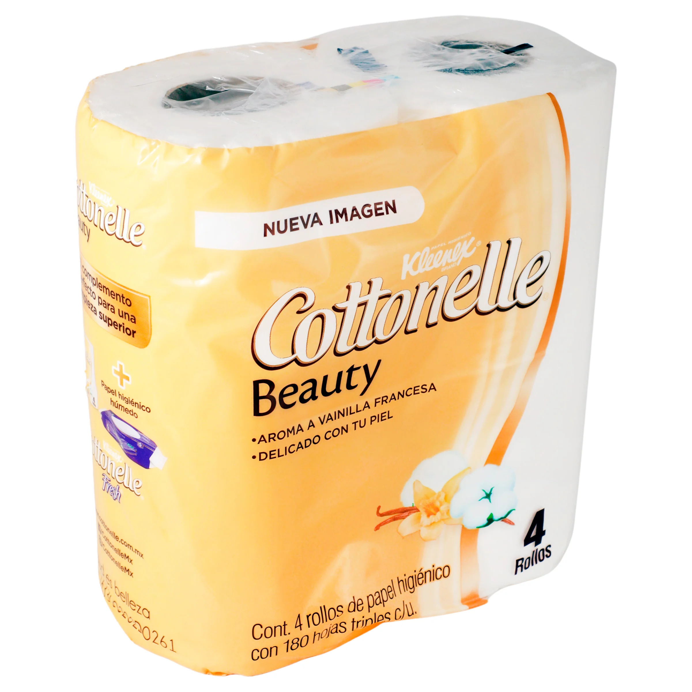Higienico Kleenex Cottonelle Beauty 4 Rollos 180 Hojas - Image 2
