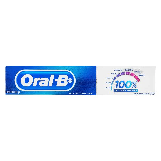 Crema Dental Oral-B 100% Menta Refrescante 120 Ml