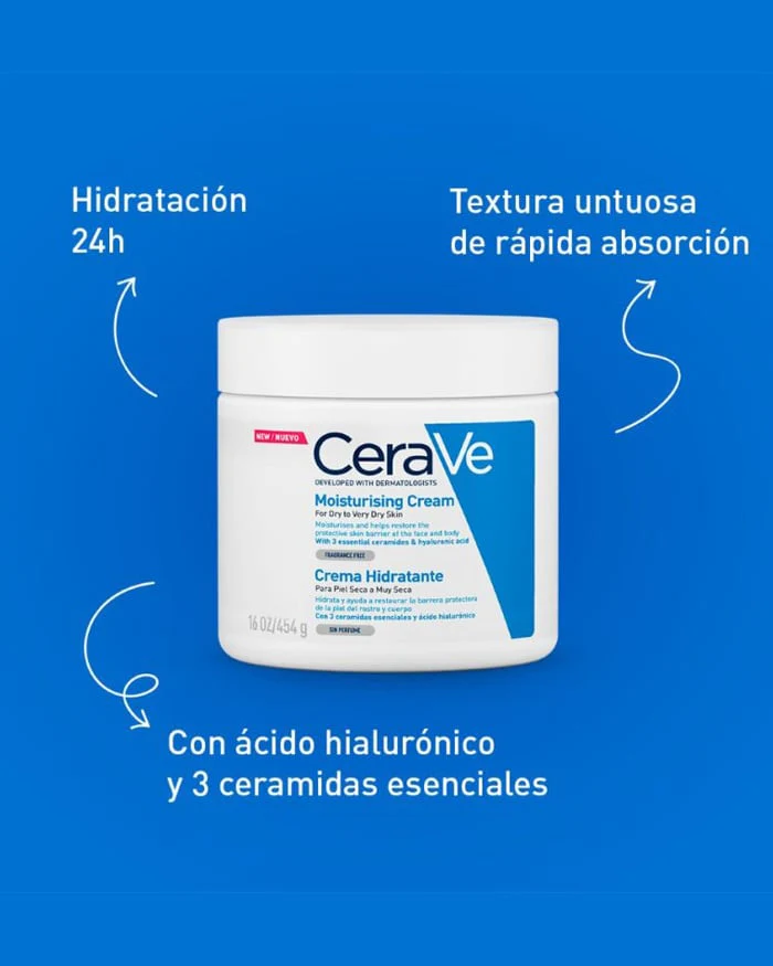 Crema Hidratante Para Rostro Y Cuerpo Cerave 454 G - Image 3