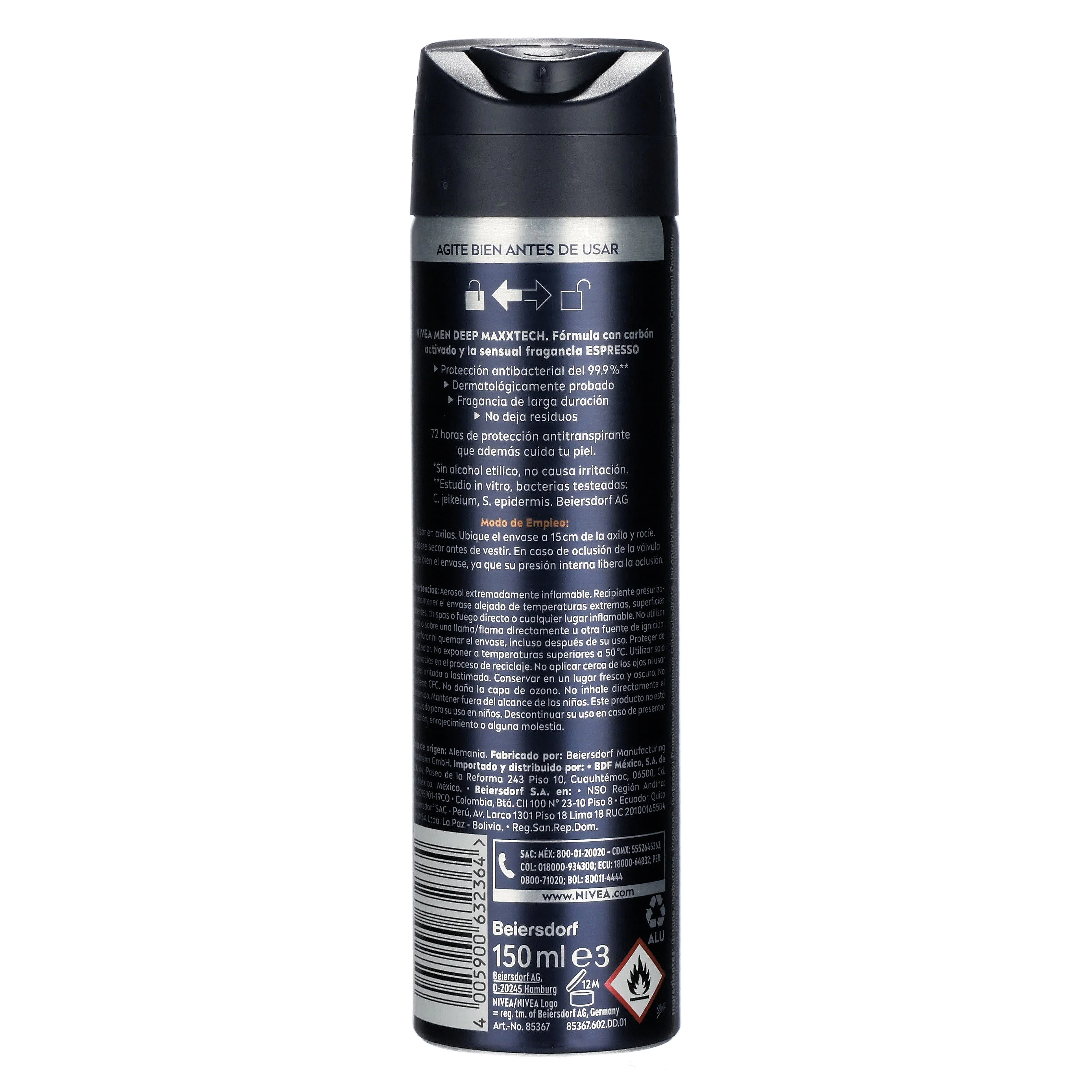 Desodorante Nivea Men D Black Carbon Espres Spray 150 Ml - Image 7