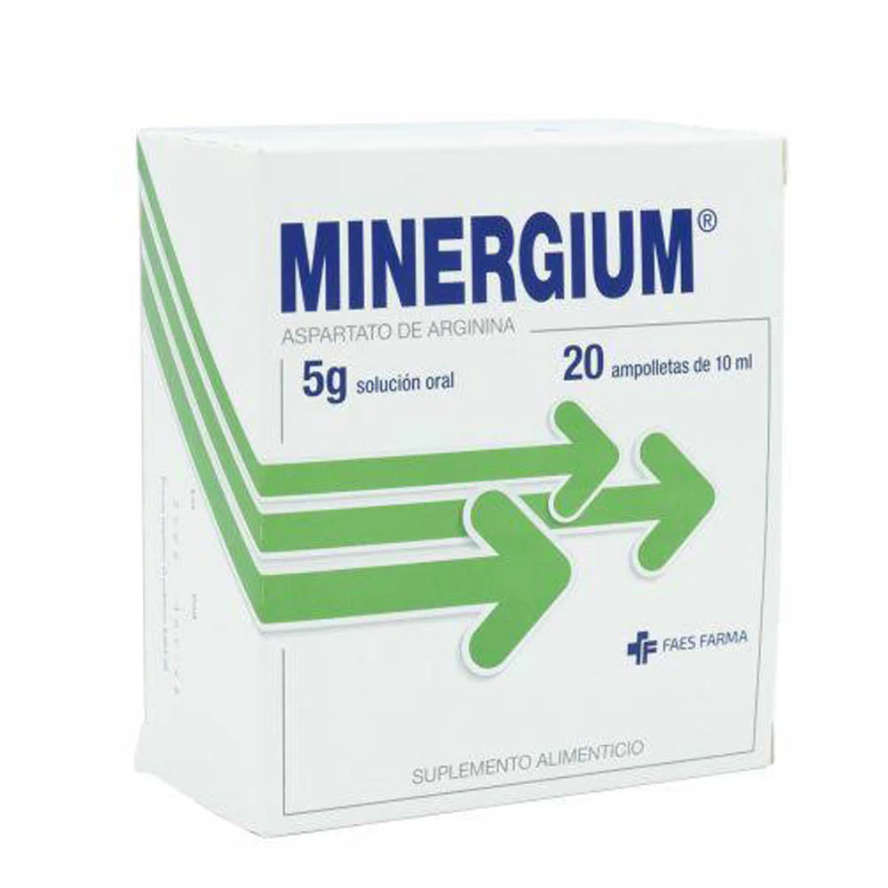 Minergium 5 G Suplemento Alimenticio Ampolleta 20 X 10 Ml