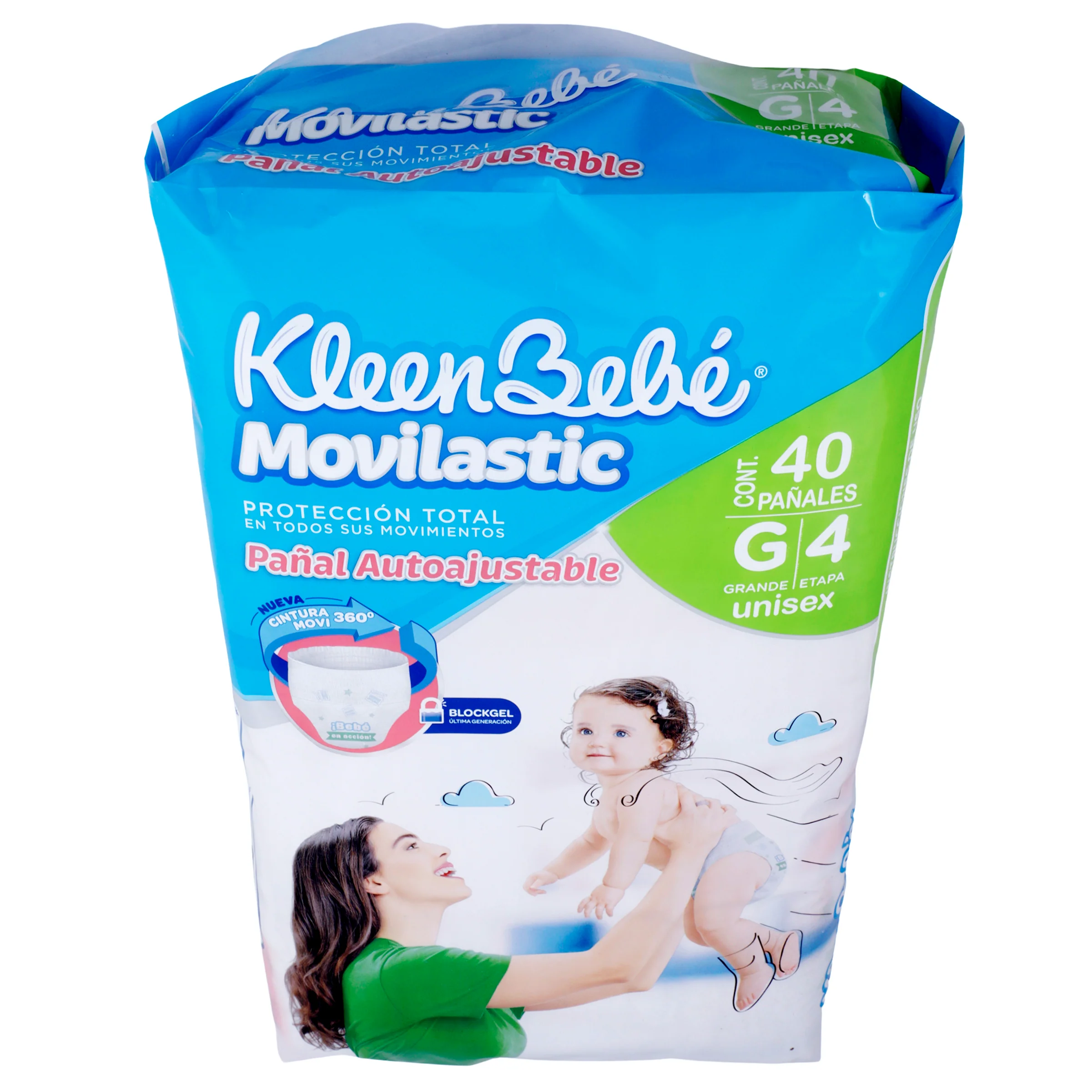 Pañal Kleen Bebe Movilastic Grande Con 44 Piezas Etapa 4 - Image 3