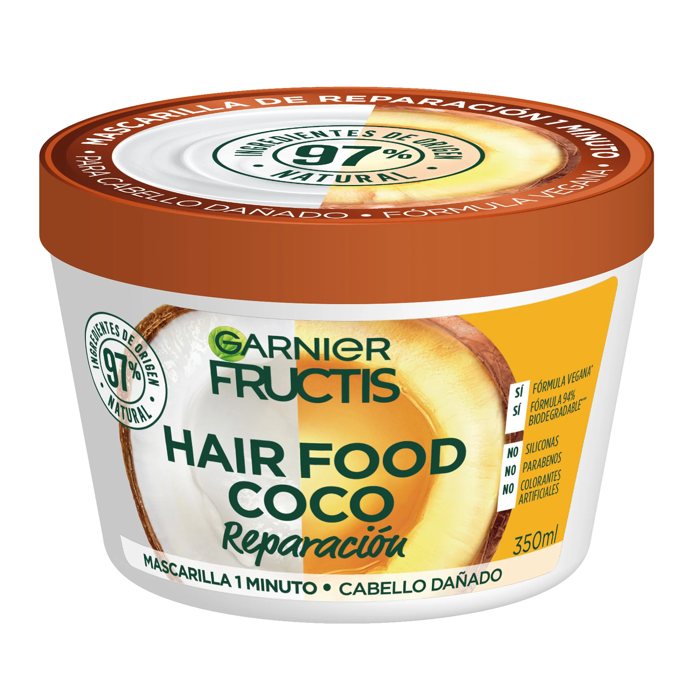 Mascarilla Fructis Cabello Dañado Coco 350 Ml