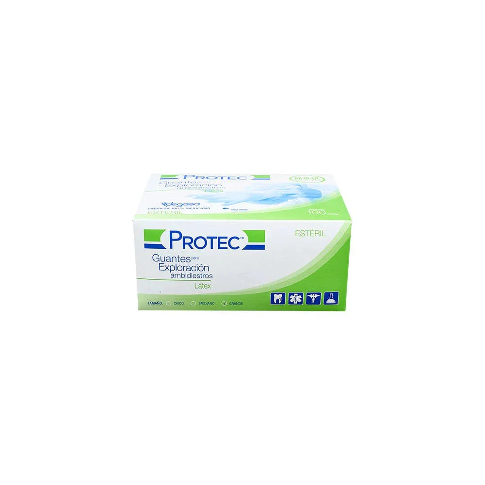 Guantes Protec Grande Esteril Caja Con 100 Piezas