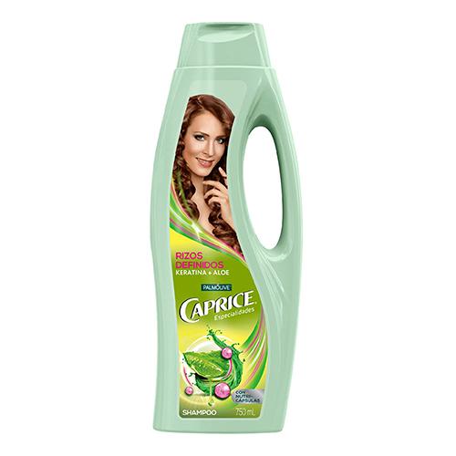 Shampoo Caprice Rizo Definidos Keratina+Aloe 750 Ml