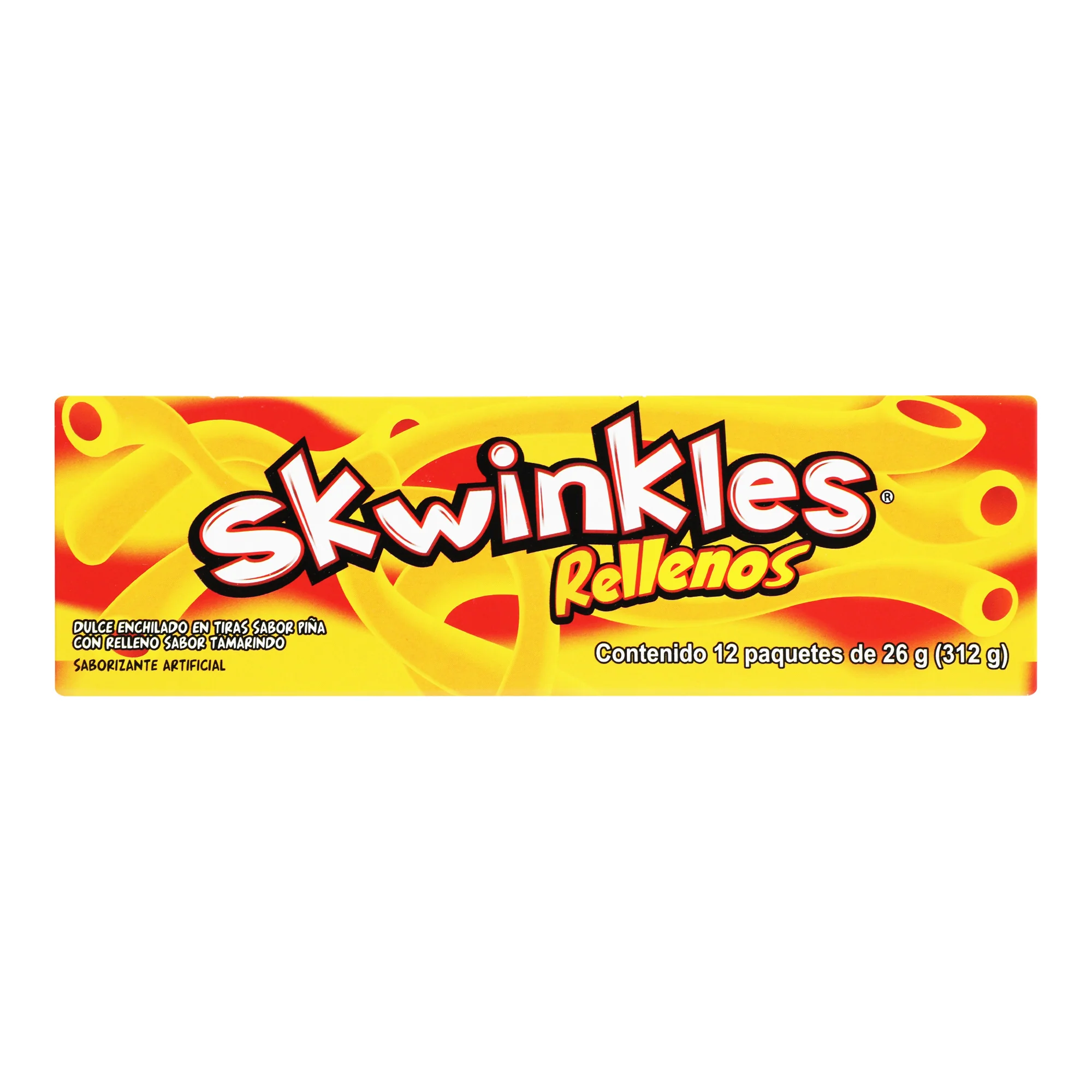 Exhibidor Skwinkles Piña/Tamarindo Con 12 Piezas