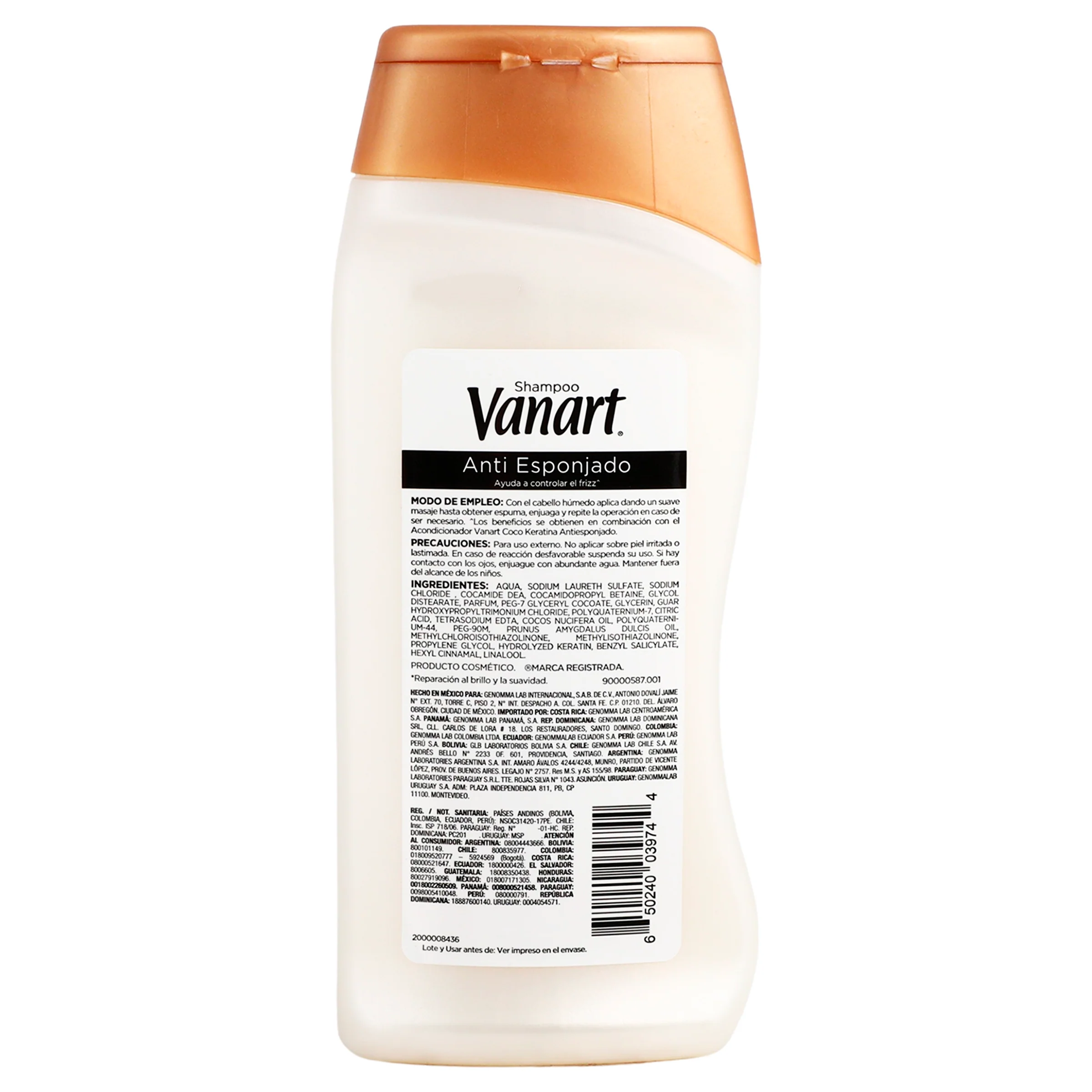 Shampoo Vanart Anti Espon Aceite Coco 180 Ml - Image 4