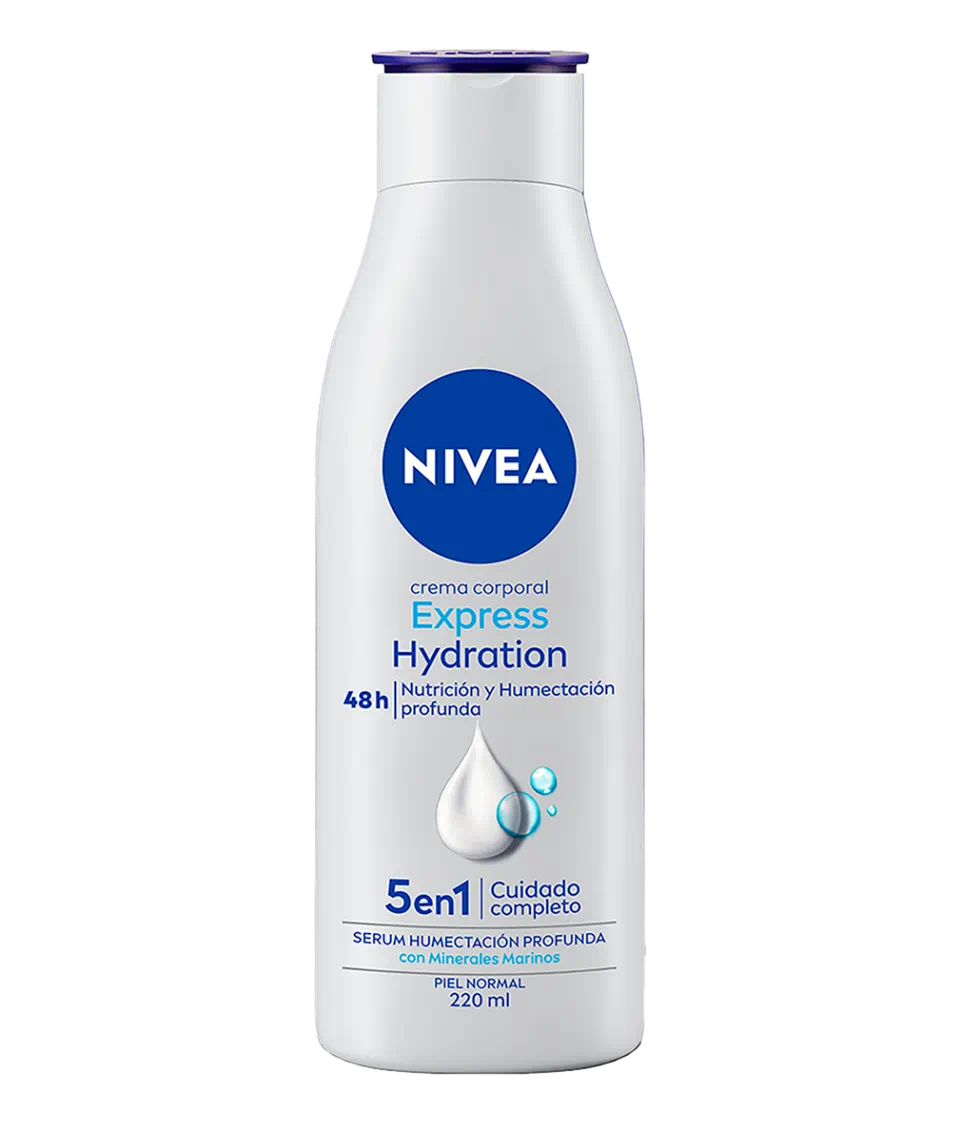 Crema Corporal Nivea Express Hydration Para Piel Normal 220 Ml