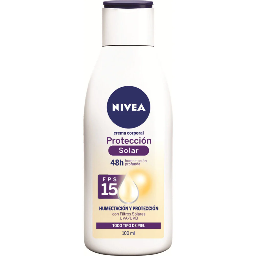 Crema Corporal Humectante Nivea Protección Solar Fps 15 100 Ml