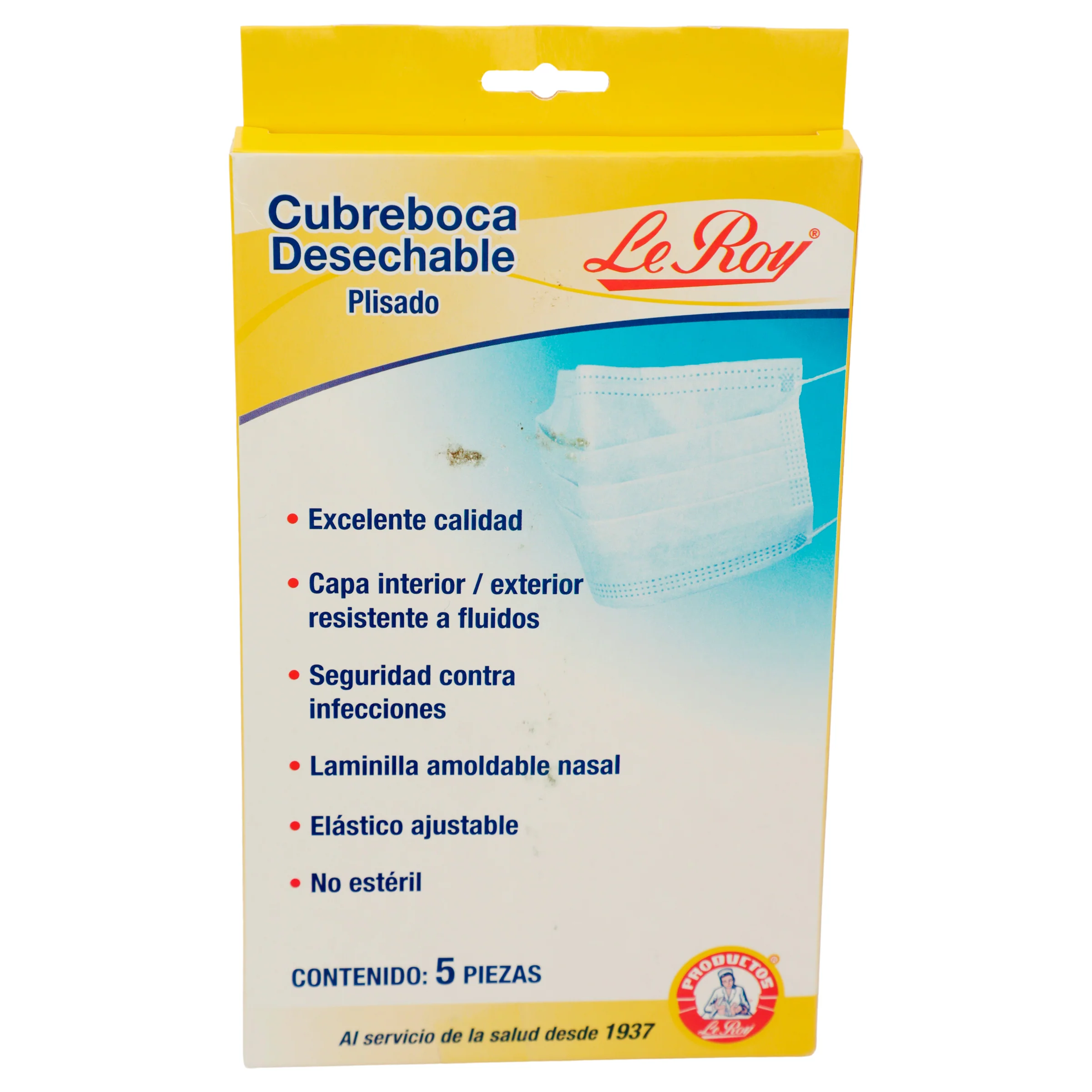 Cubre Bocas Le Roy Plisado Con 5 Piezas - Image 3