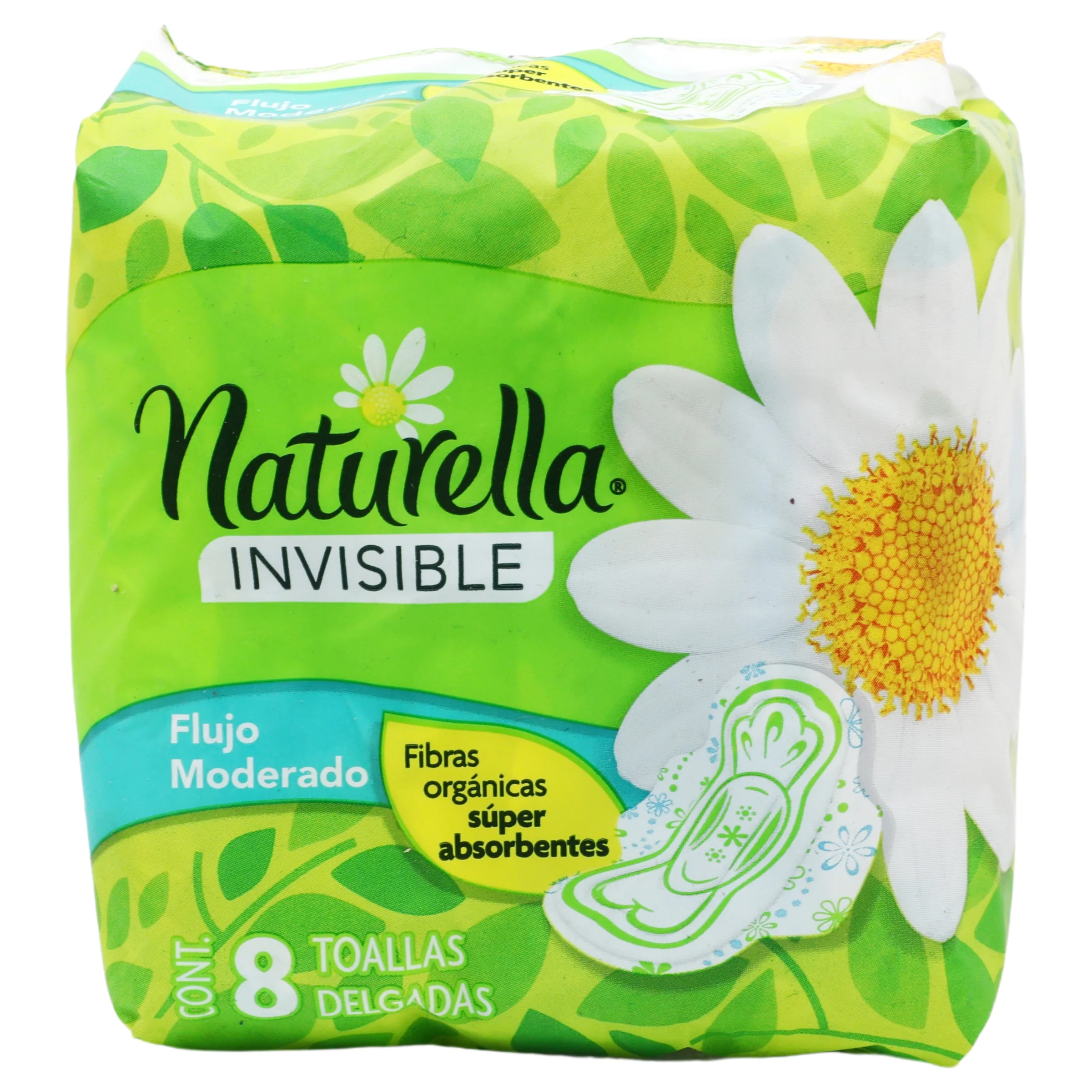 Toallas Sanitarias Naturella Invisible Flujo Moderado Con 8 Piezas