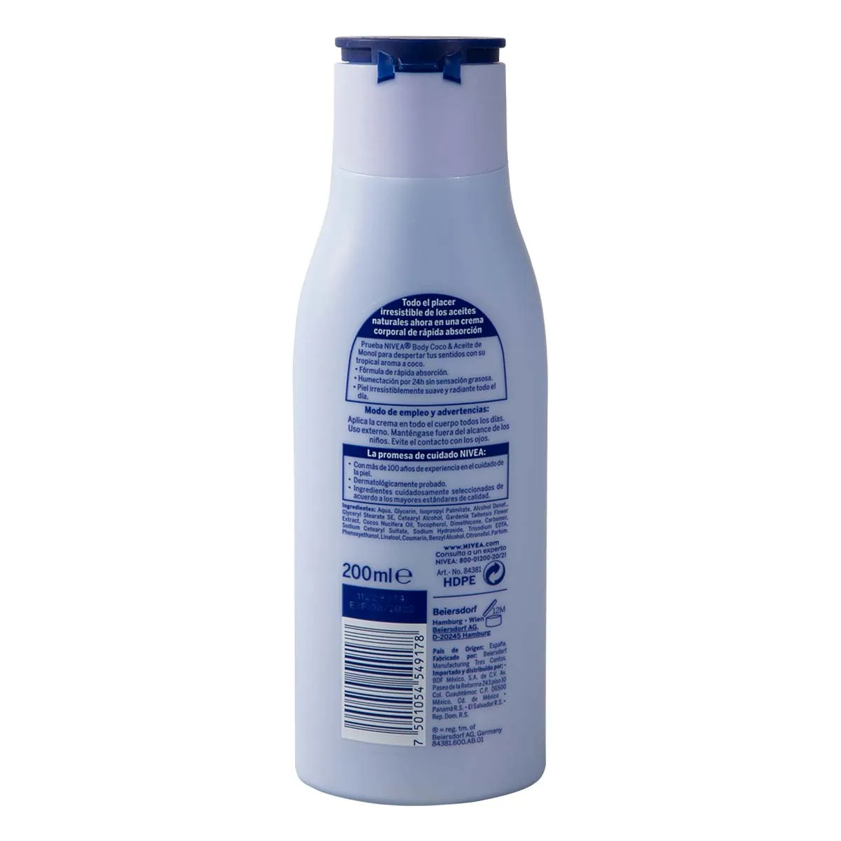 Crema Corporal Humectante Nivea Senses Coco Y Aceite De Monoi Todo Tipo De Piel 220 Ml - Image 2