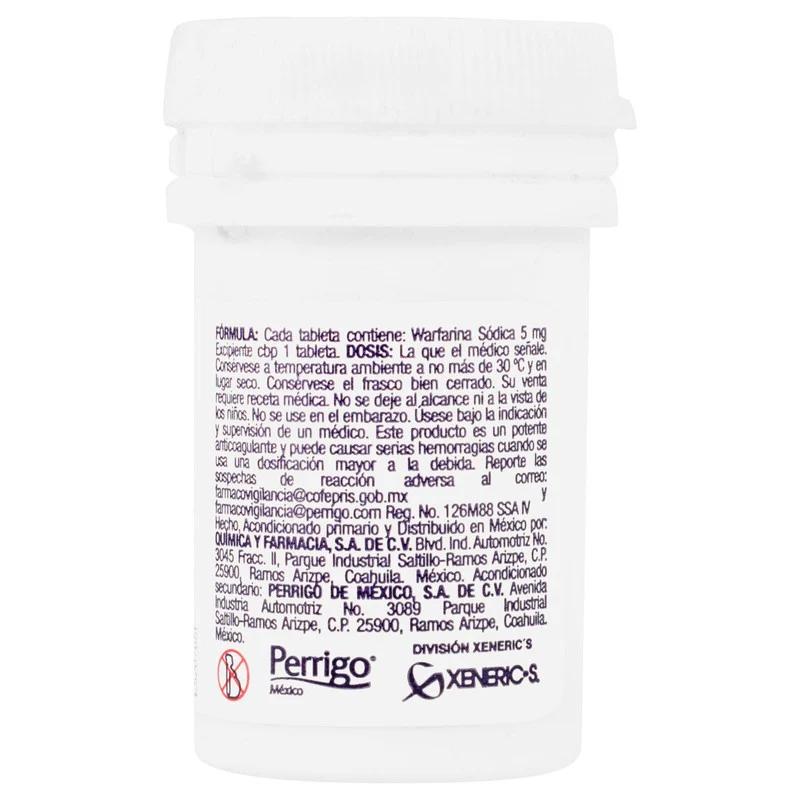Warfarina 5 Mg Con 25 Tabletas Quimfarma - Image 5