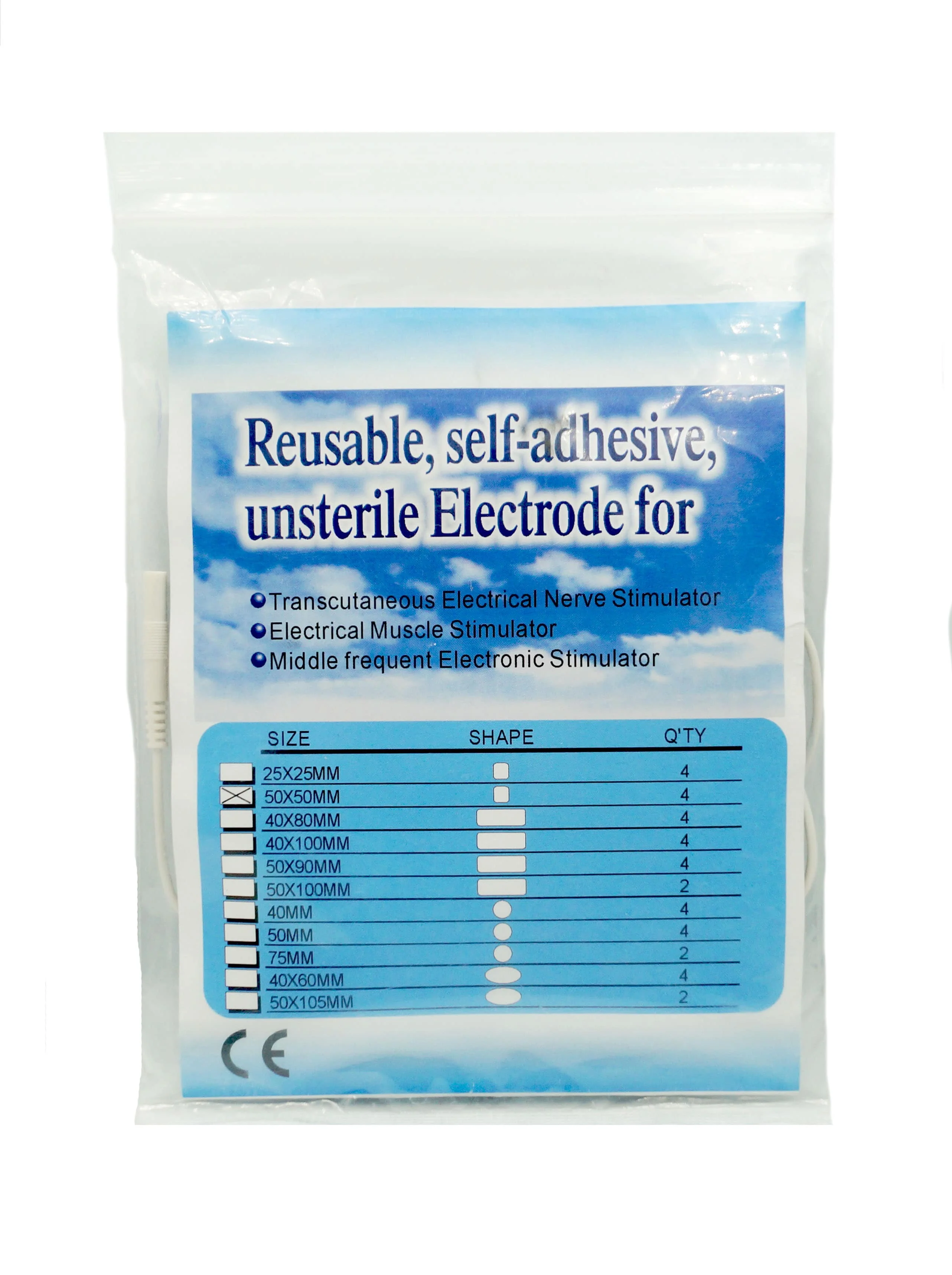 Electrodo Cuadrado 5 Cm Con 4 Khg-Cm5050 Med