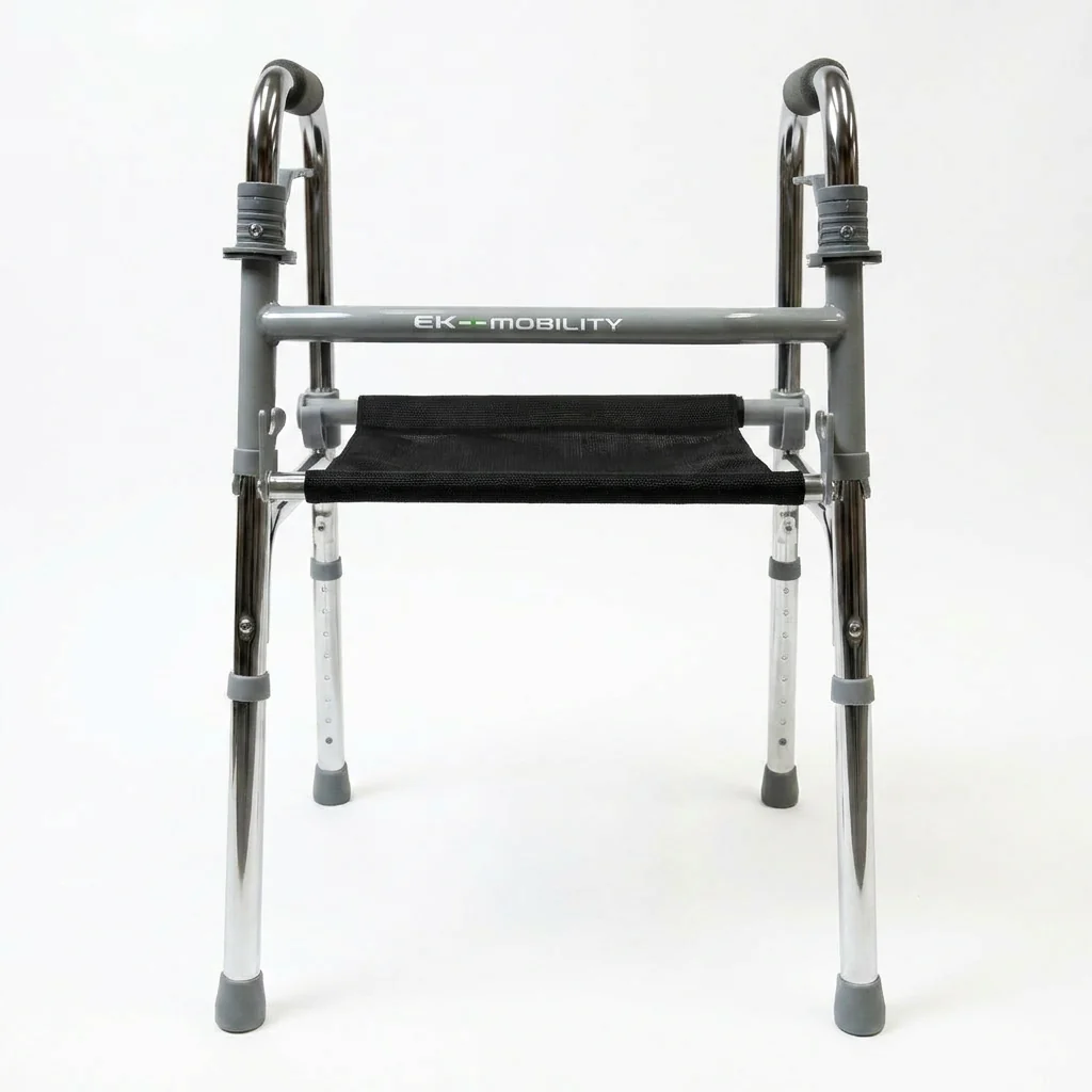 Ea600101C Andadera Aluminio Plata Con Asiento Plegable - Image 3