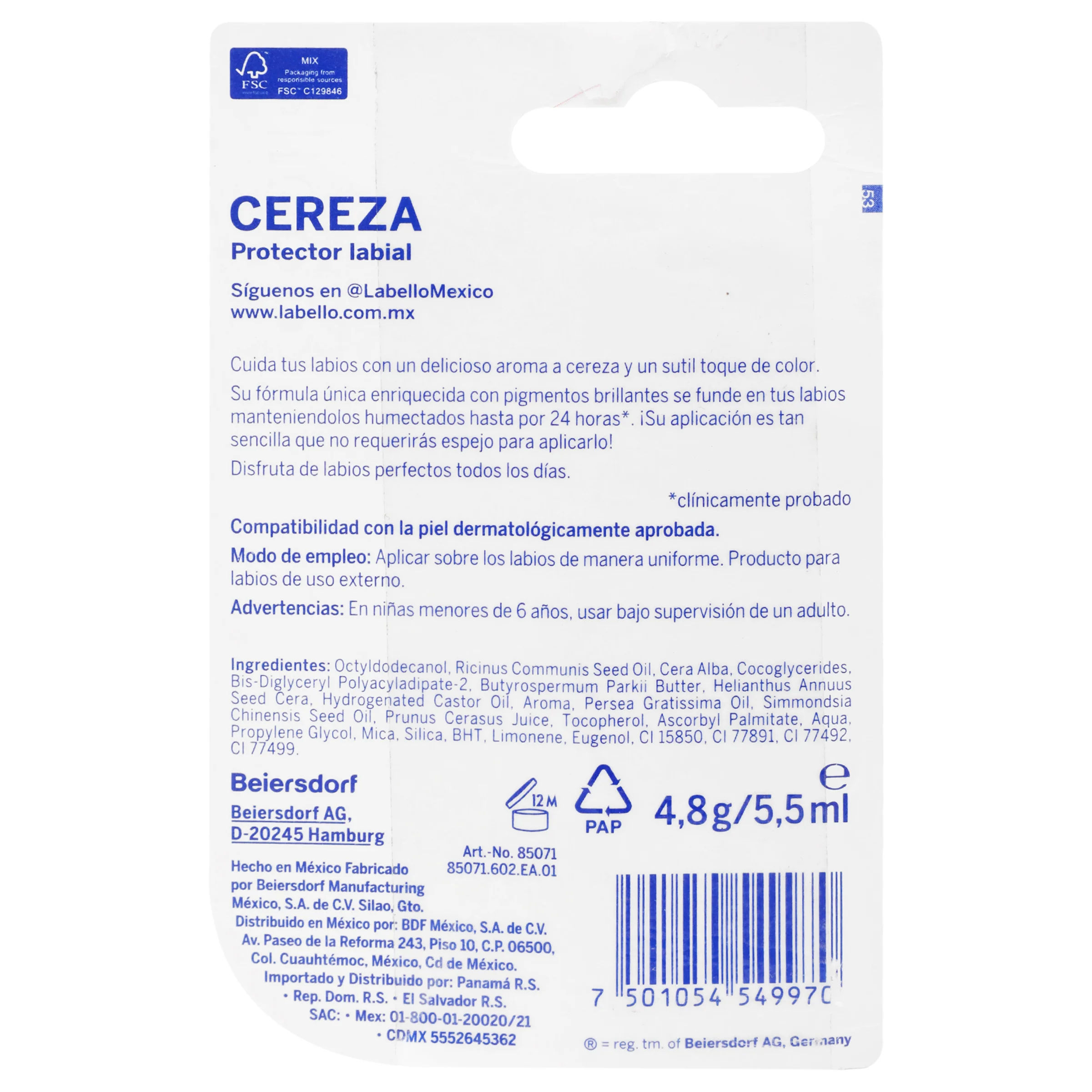 Pomada Labial Labello Barbi Cereza 4.8 G - Image 2