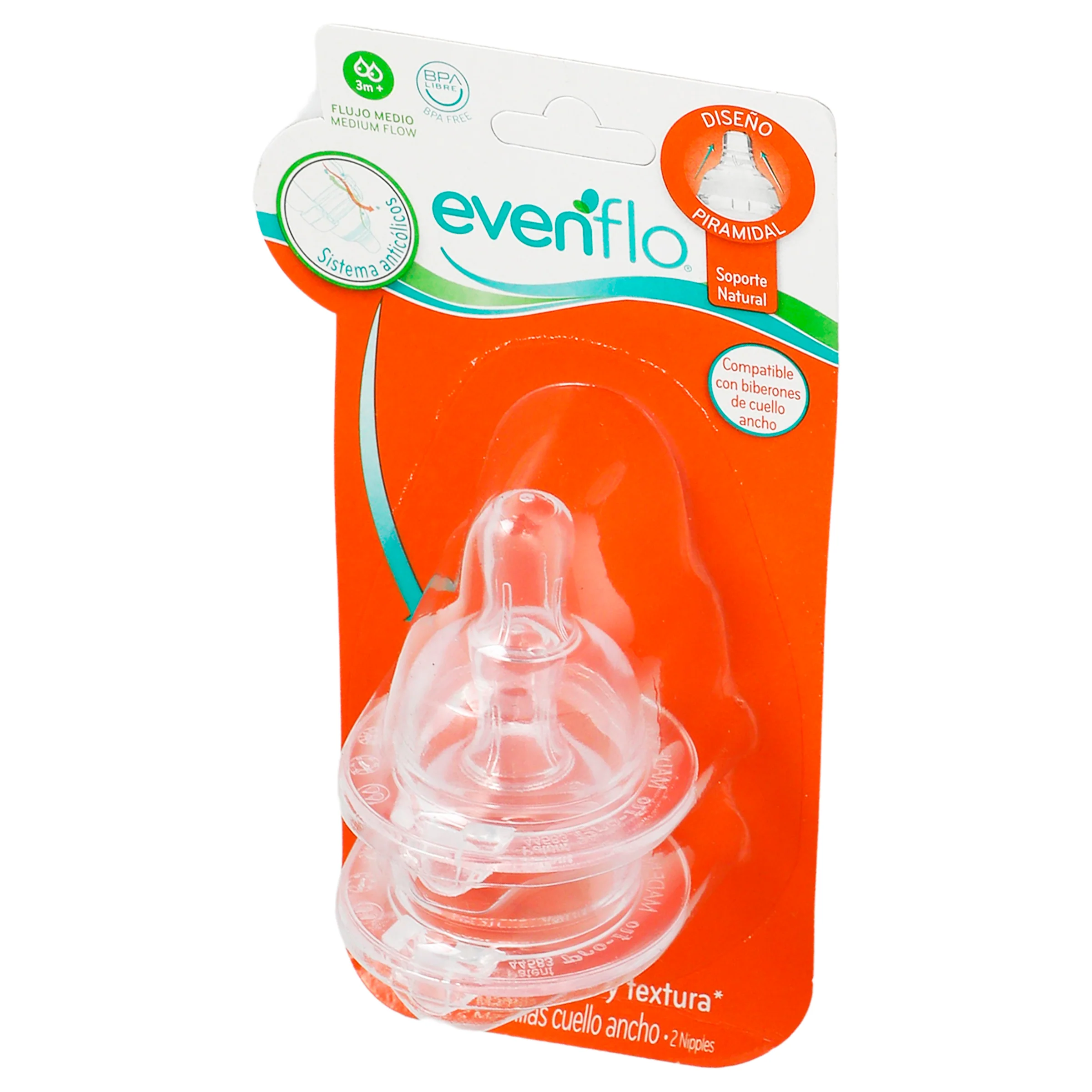 Mamila Evenflo Silicon Fluido Mediano Con 2 - Image 4