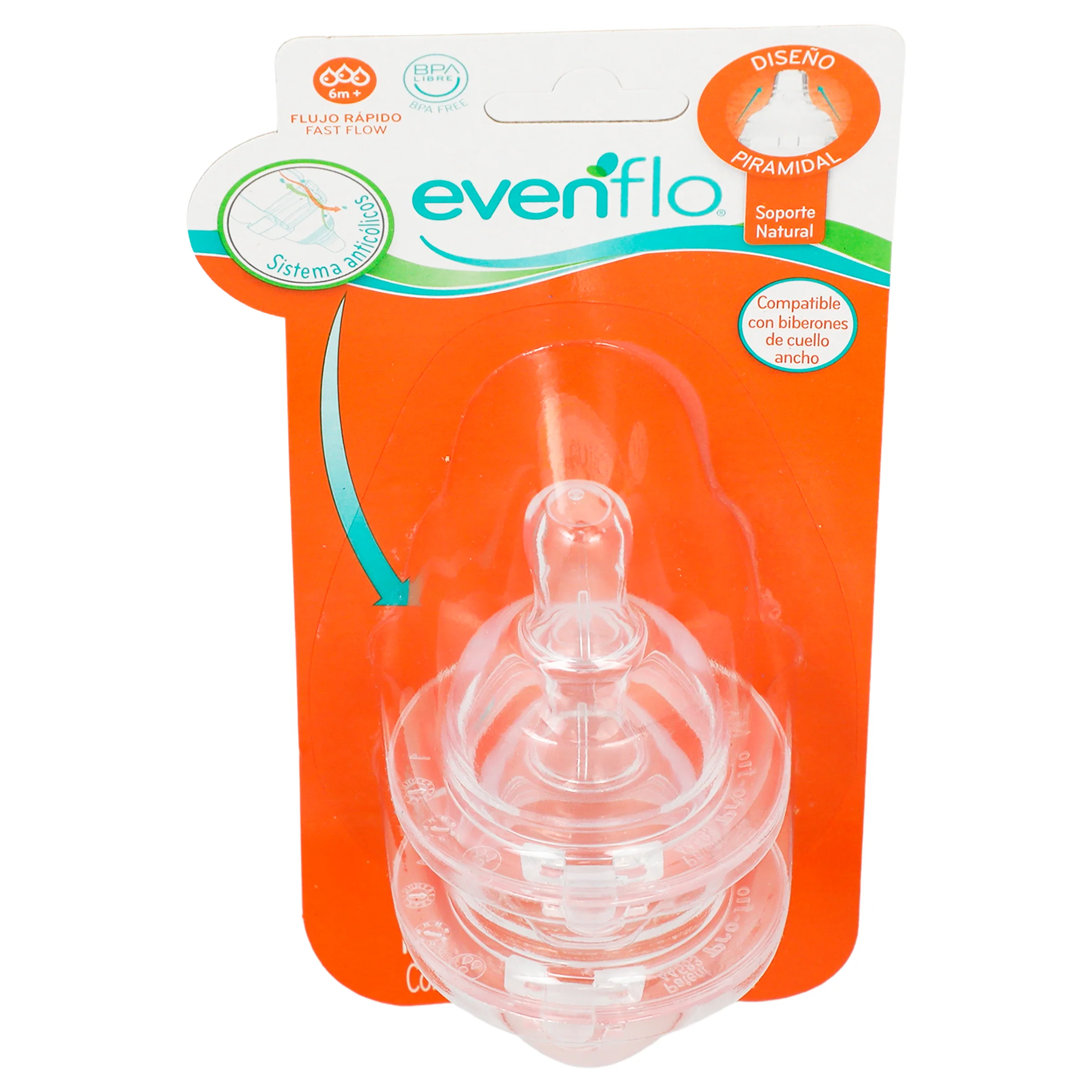 Mamila Evenflo Silicon Fluido Rapido Con 2 Piezas - Image 3