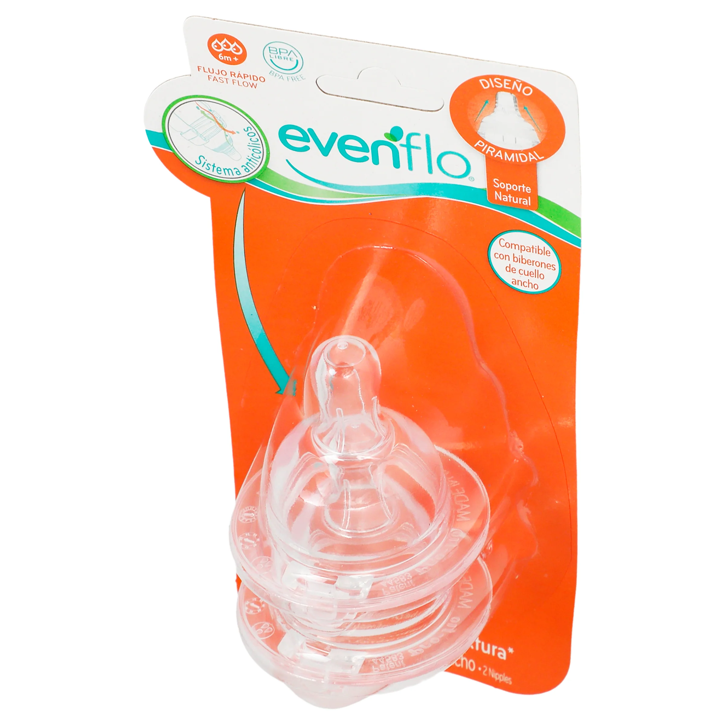 Mamila Evenflo Silicon Fluido Rapido Con 2 Piezas - Image 4