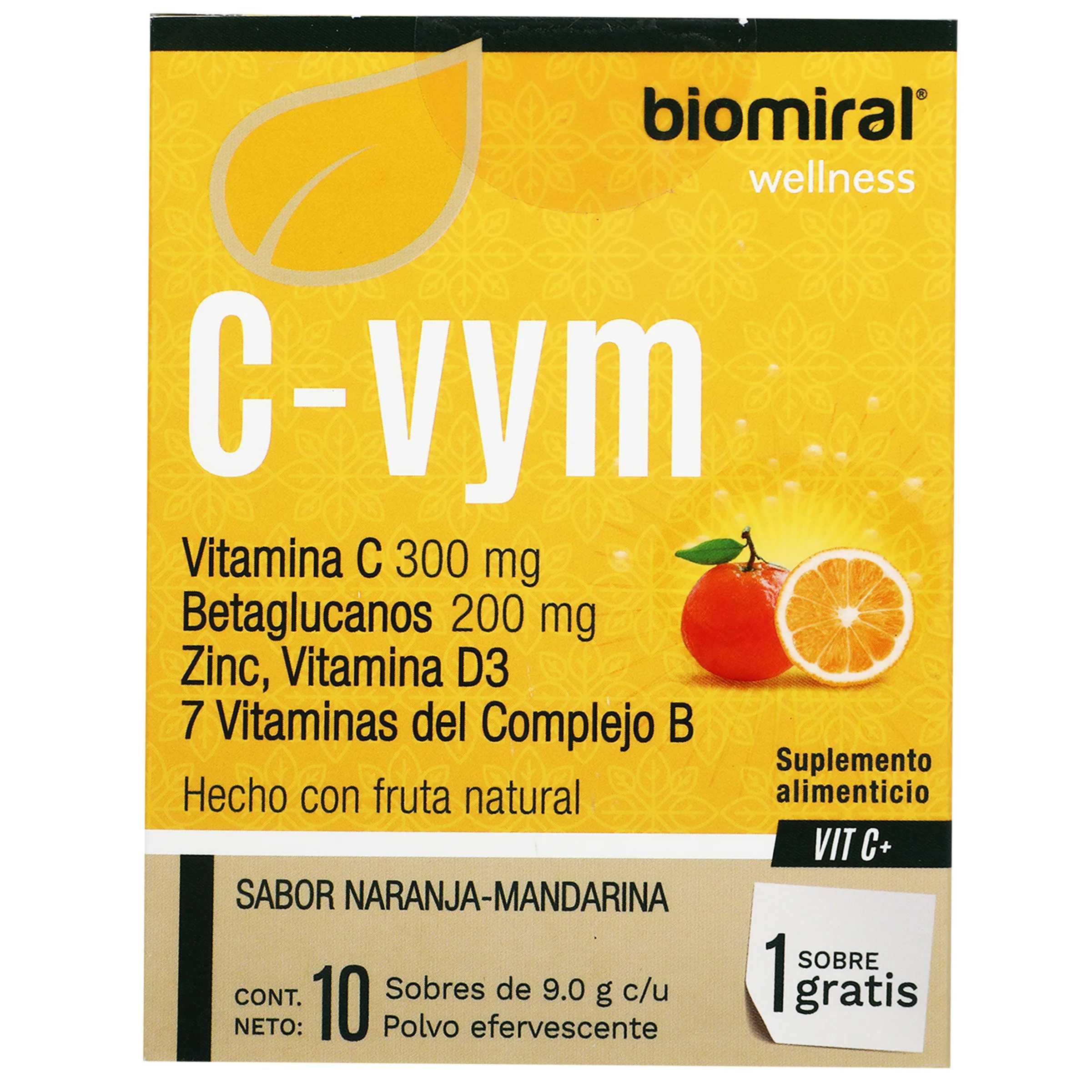C-Vym (Vitamina Con Betaglucanos/Zinc Y Vitamina D3 Con 10 Sobres