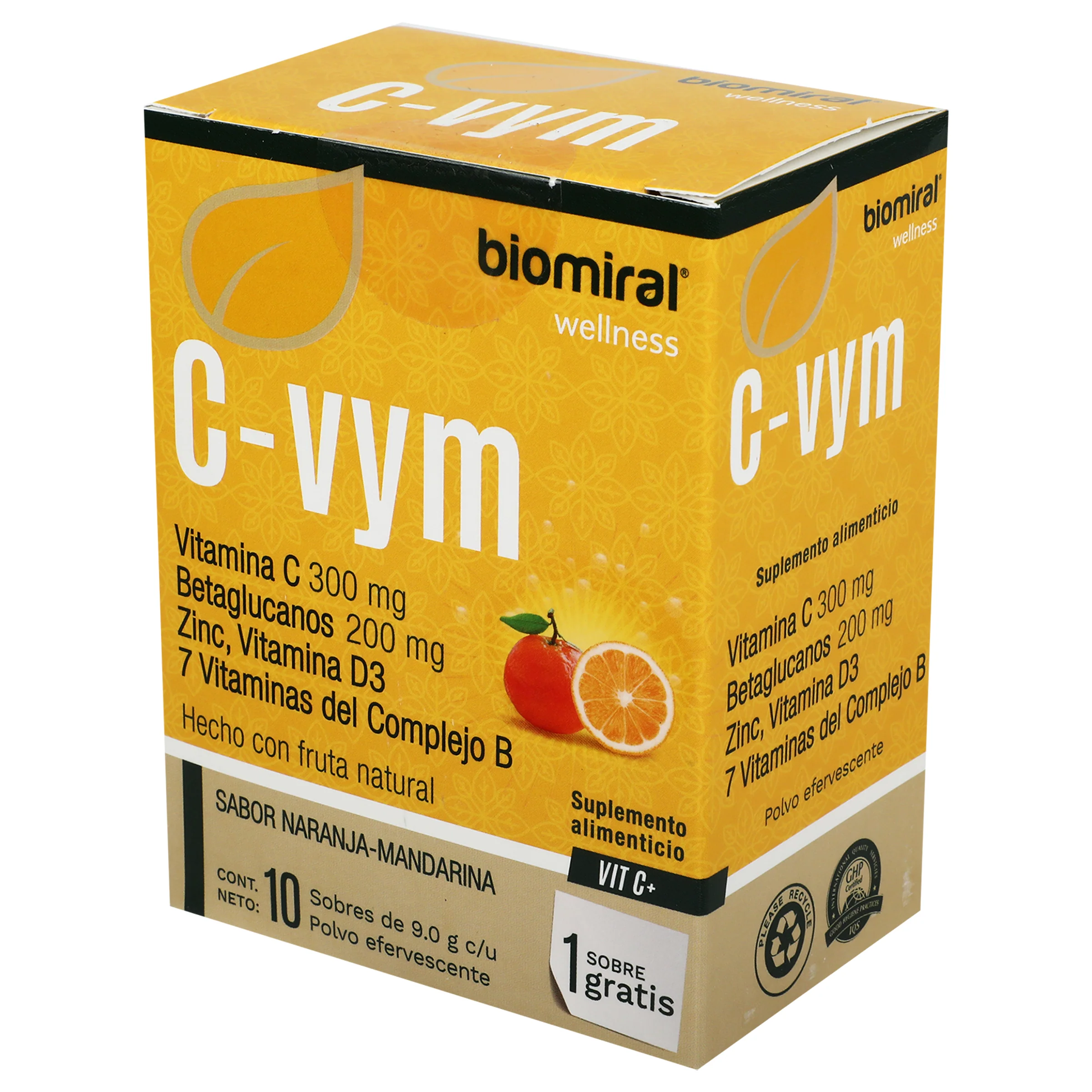 C-Vym (Vitamina Con Betaglucanos/Zinc Y Vitamina D3 Con 10 Sobres - Image 3