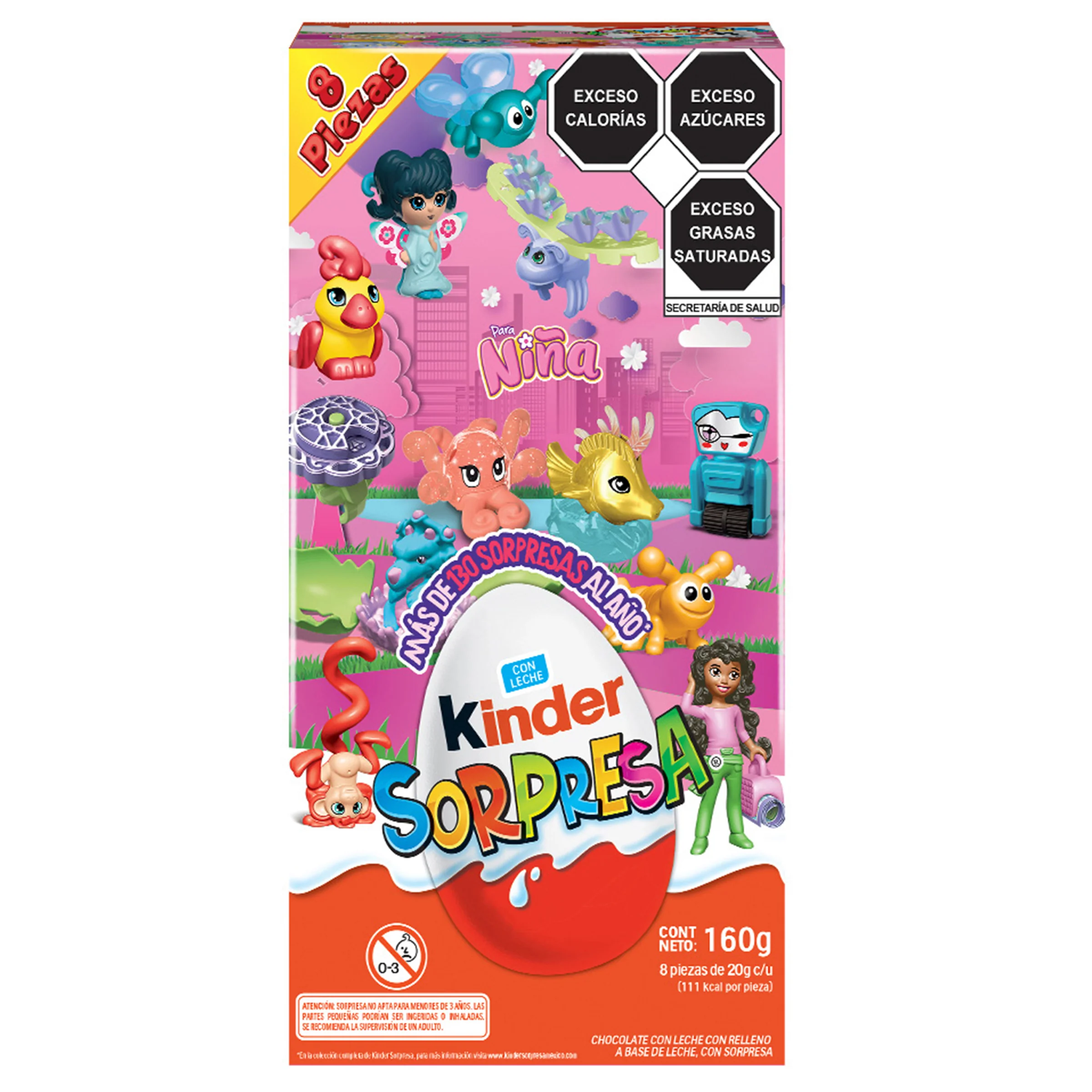 Chocolate Kinder Sorpresa Niña Con 8