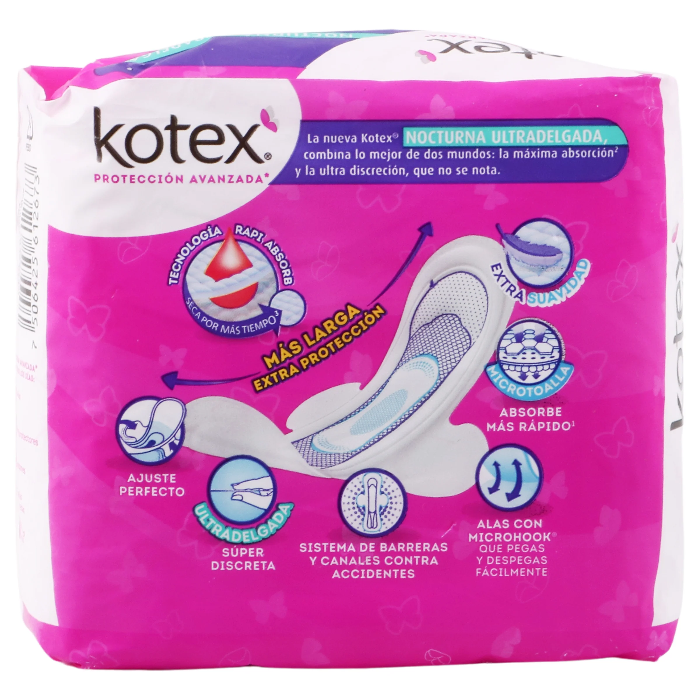 Toallas Sanitarias Kotex Nocturna Ultra Delgada Con 10 Piezas - Image 7