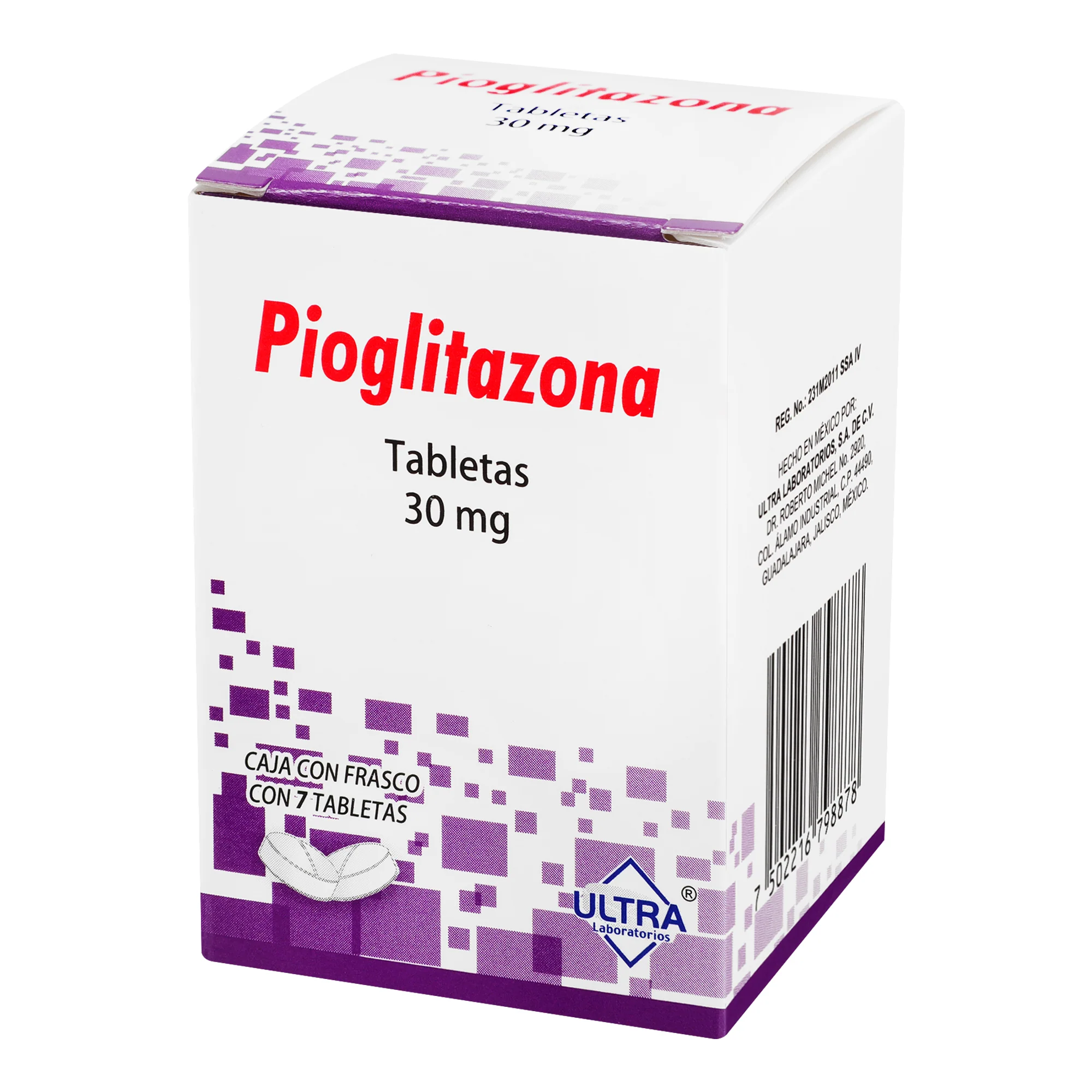 Pioglitazona 30 Mg Con 7 Tabletas - Image 3