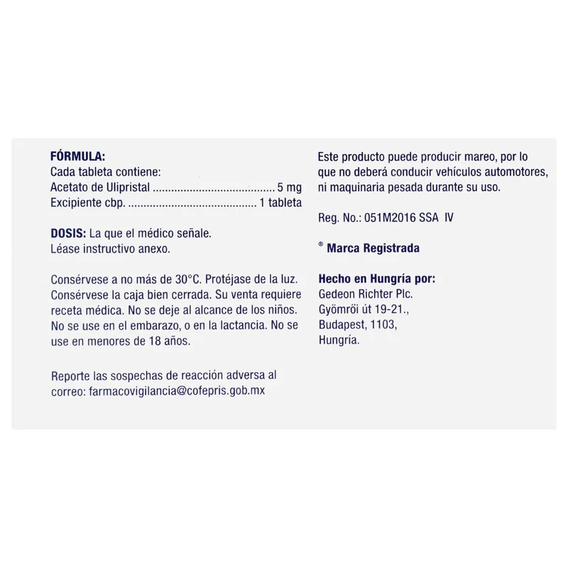 Esmya 5 Mg Con 28 Tabletas - Image 6