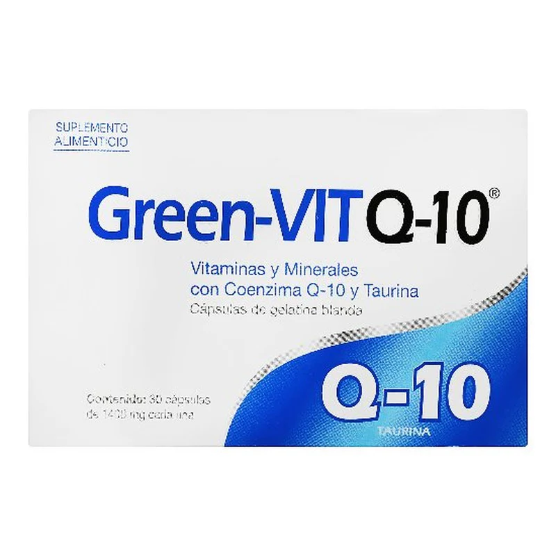 Green-Vit Q-10 1400 Mg Con 30 Capsulas Suplemento Alimenticio
