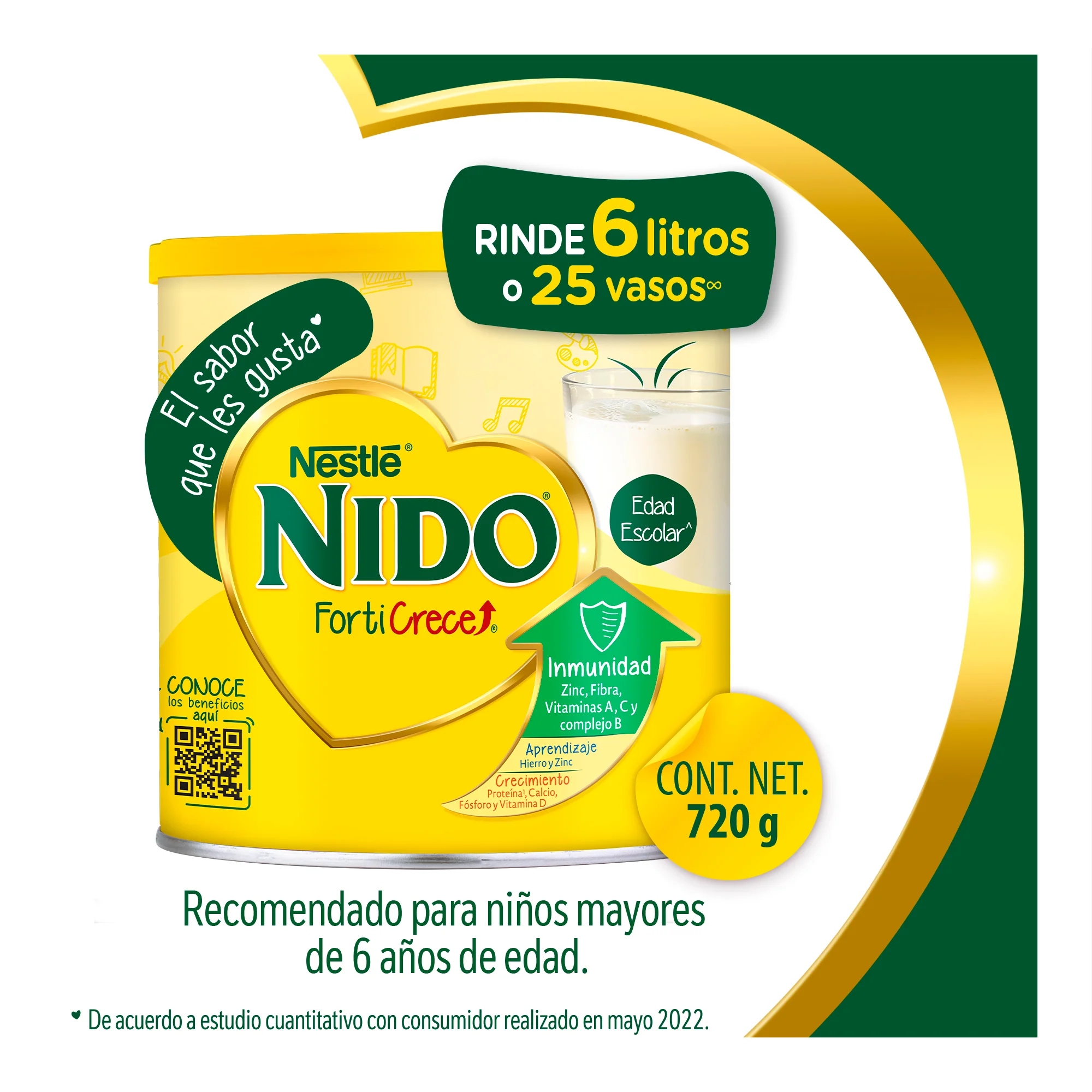 Nido Forticrece Edad Escolar 720 G