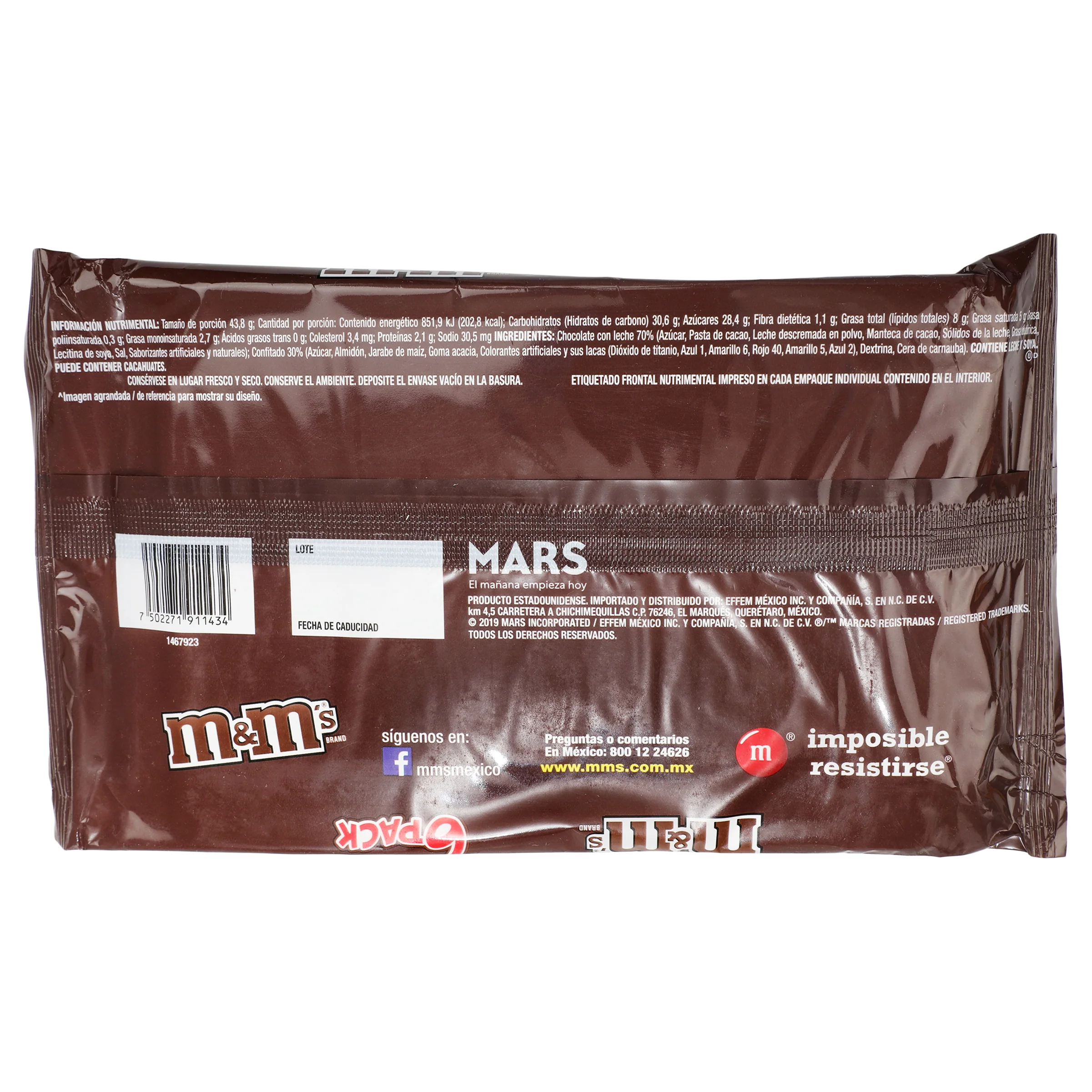 Exhibidor De Chocolate M&Ms Con 6 Pack 262,8 G - Image 2