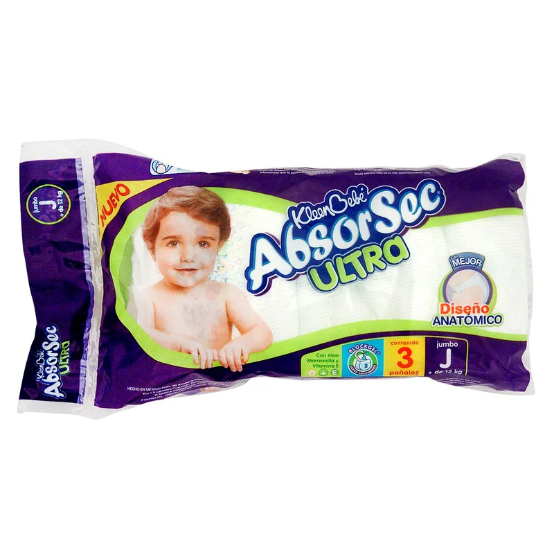 Pañal Kbb Absorsec Ultra Jumbo Con 3
