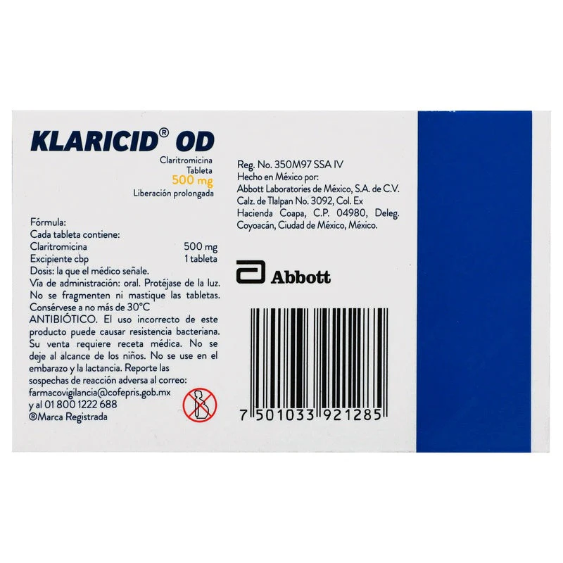 Klaricid-Od 500 Mg Con 10 Tabletas - Image 7
