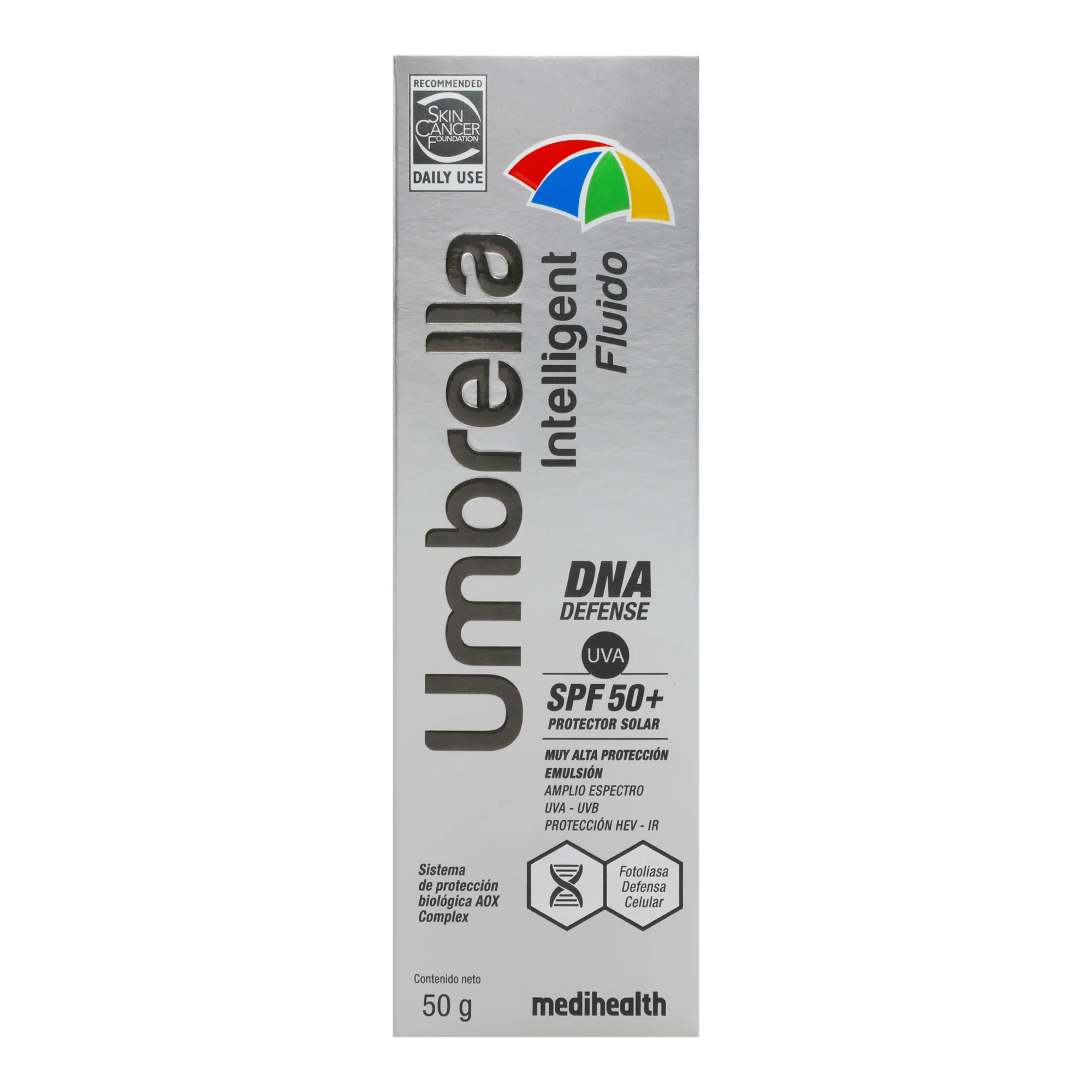Bloqueador Umbrella Intelligent Fluido Spf 50 50 G