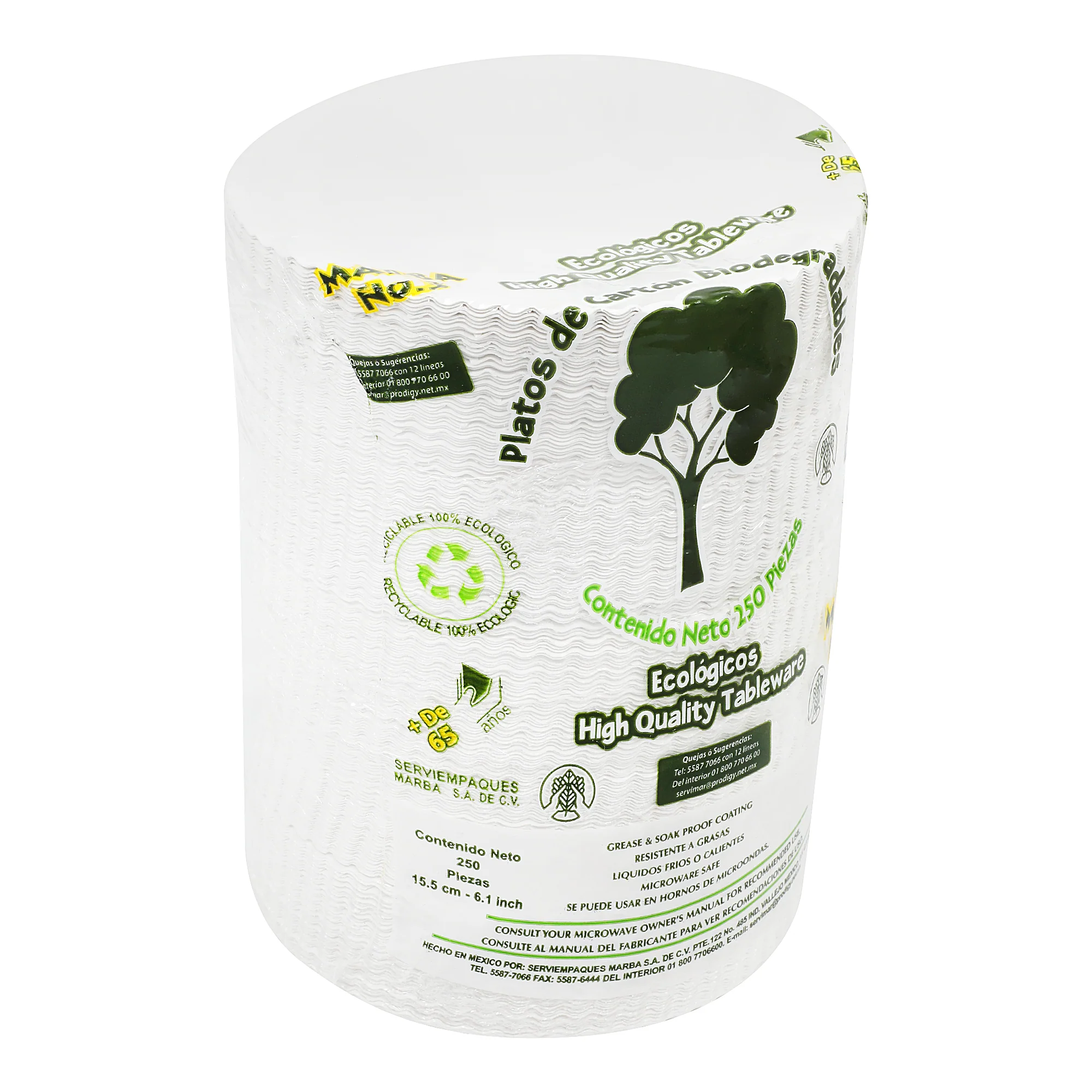 Platos Ecologicos Con 250 Piezas