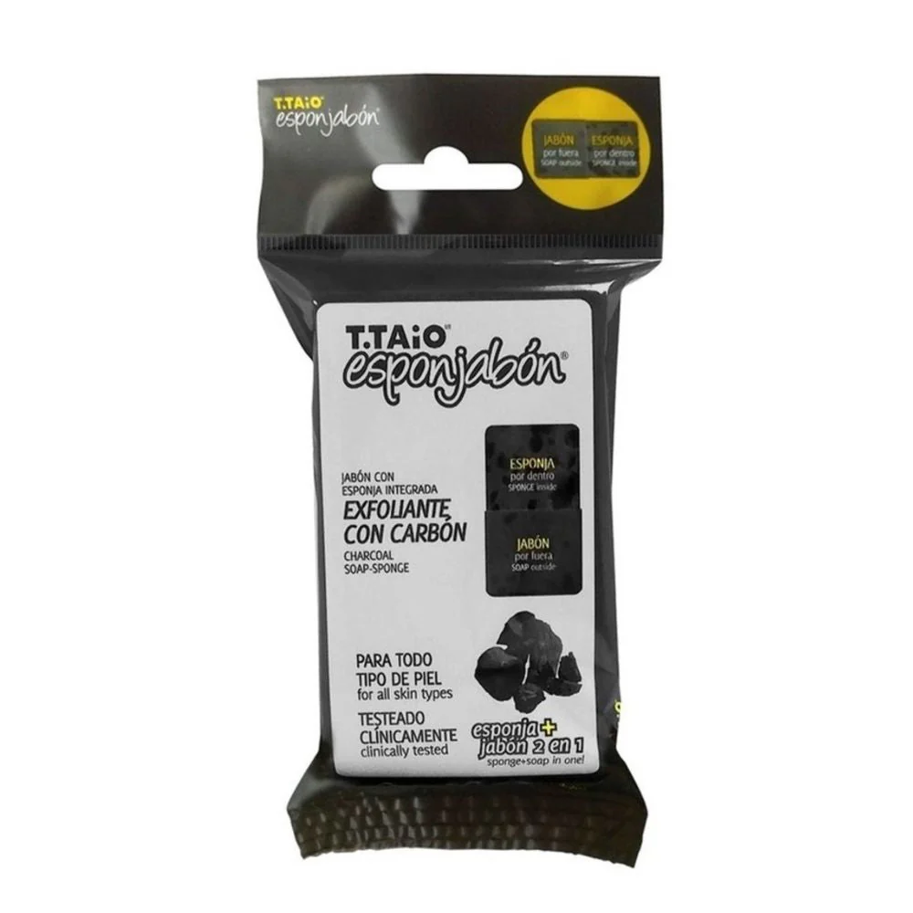 Jabon Esponja Ttaio Exfoliante Con Carbon 120 G