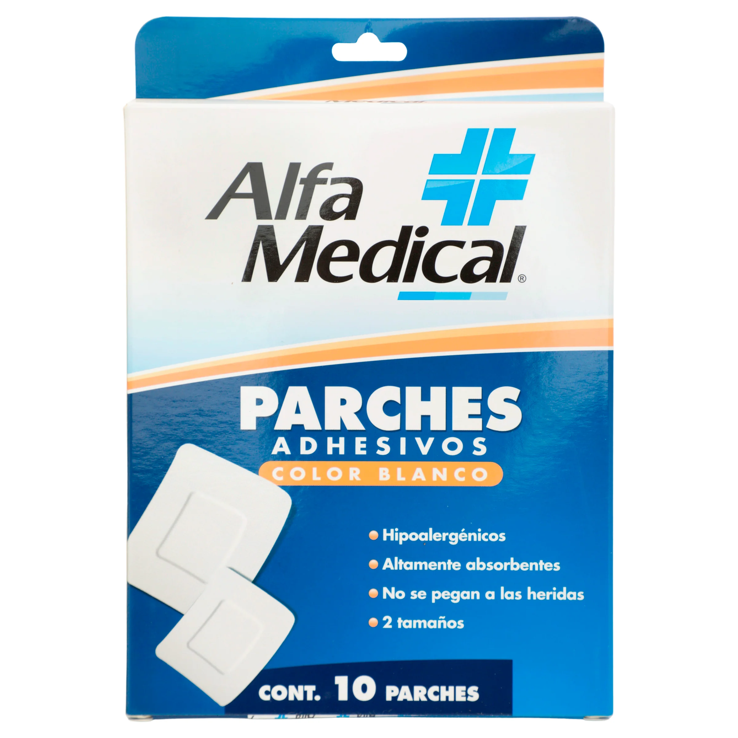 Parches Adhesivos 2 Tamaños Blanco Con 10 Piezas