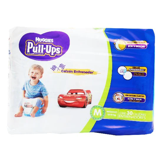 Calzon Huggies Pull Up Mickey Mediano Con 30 Piezas