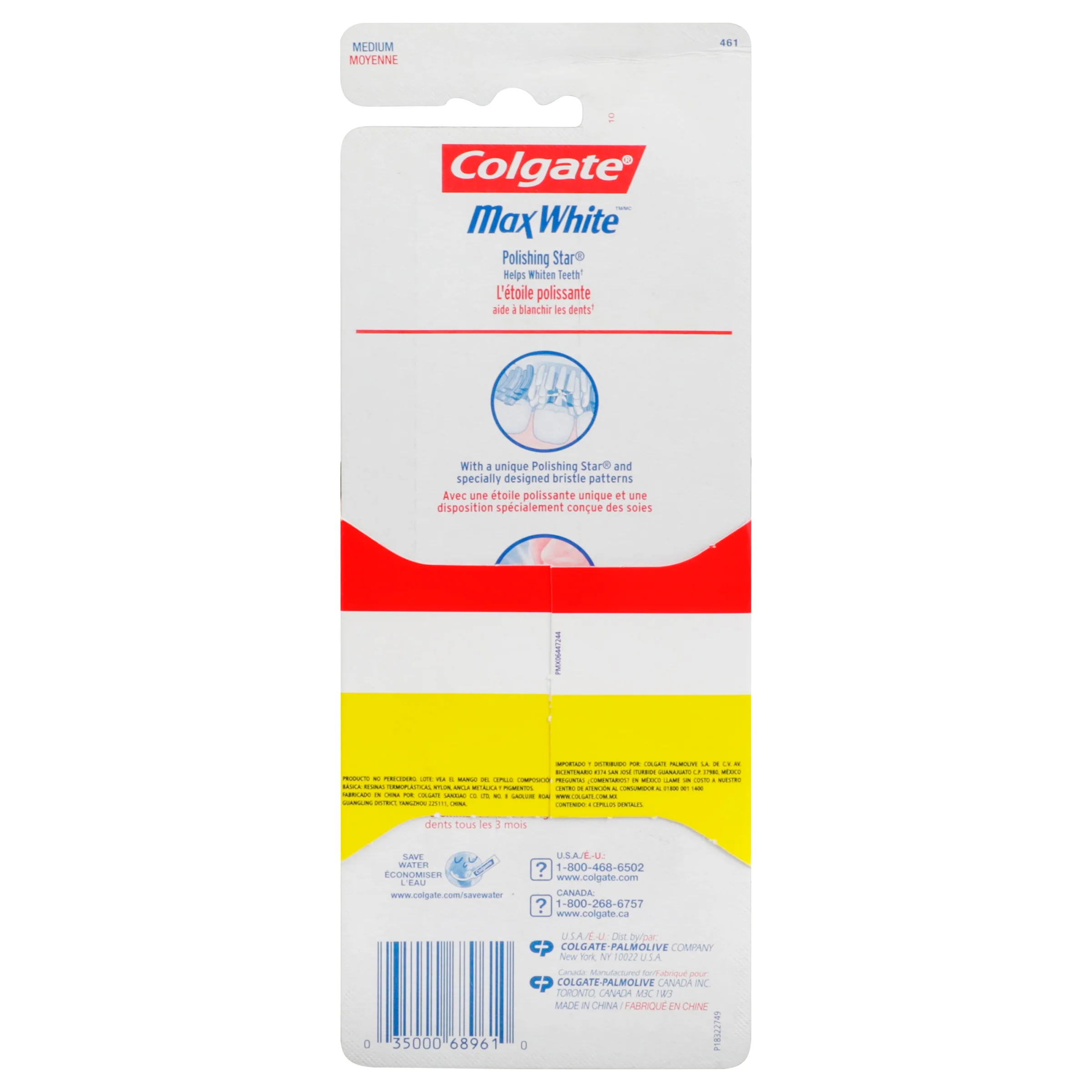 Cepillo Dental Colgate Max White Mediano Cepillos/4 - Image 2